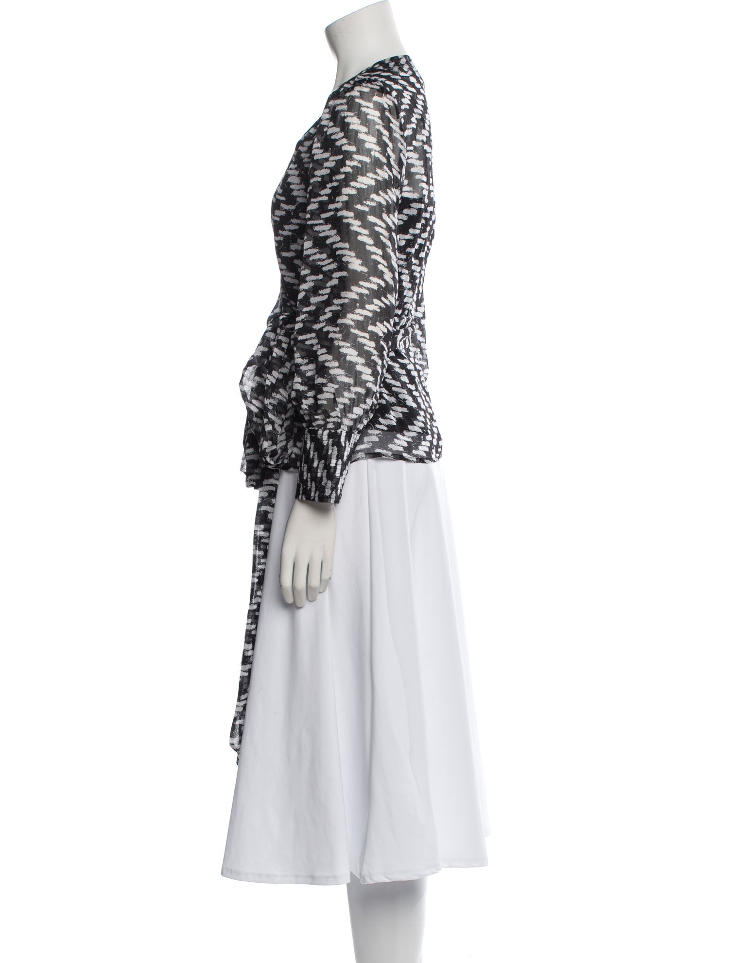 Diane von Furstenberg Silk Printed Blouse