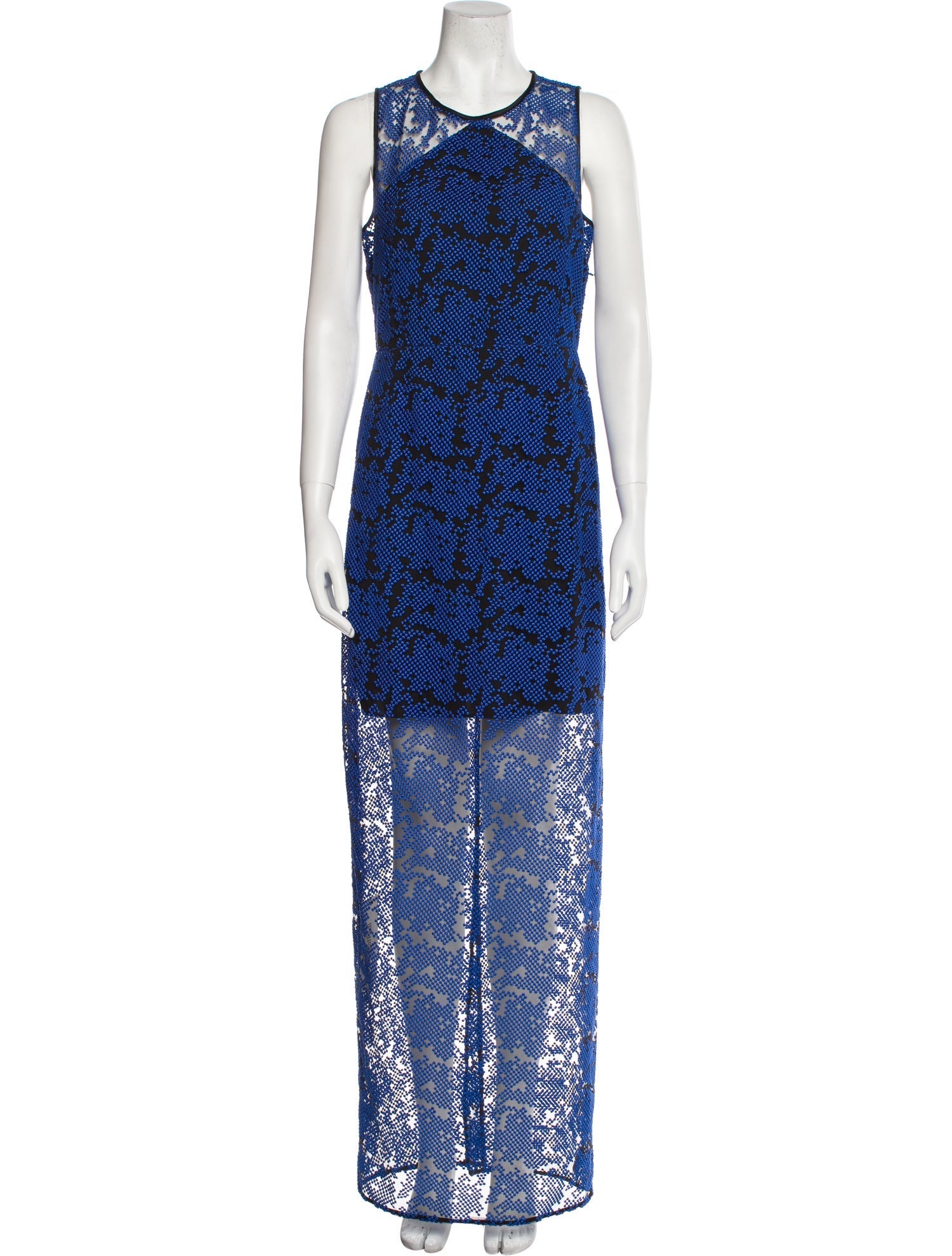 Diane von Furstenberg Lace Pattern Long Dress