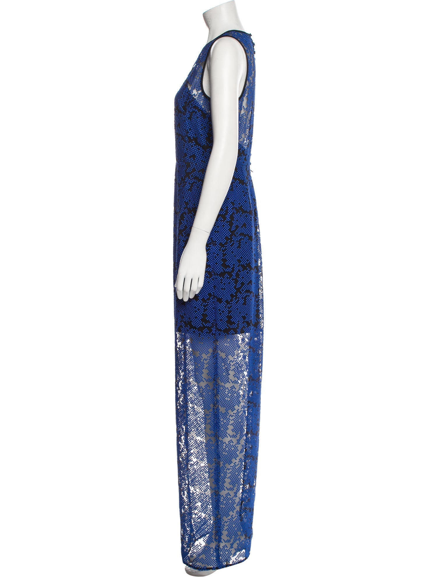 Diane von Furstenberg Lace Pattern Long Dress