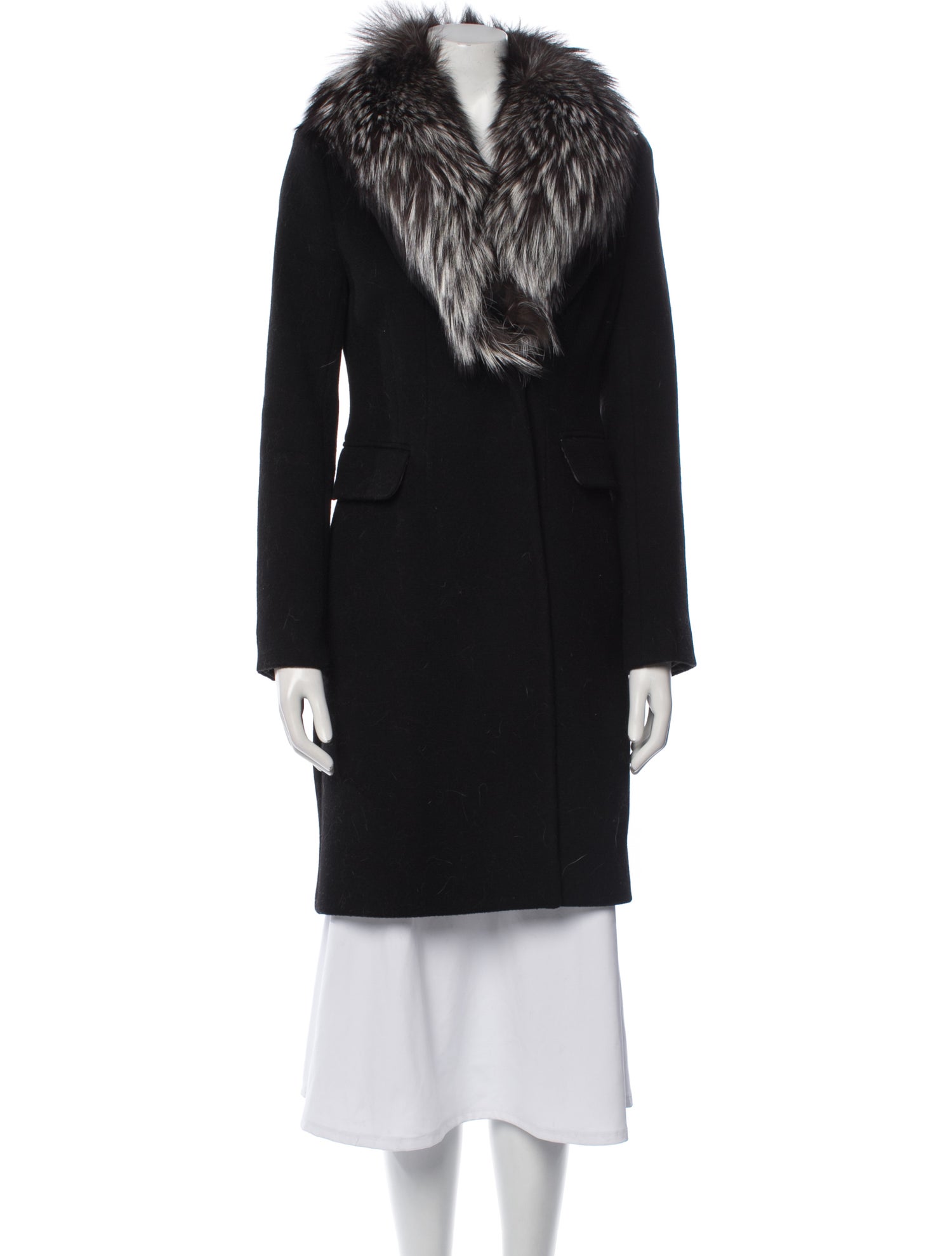 Diane von Furstenberg Wool Fur Coat