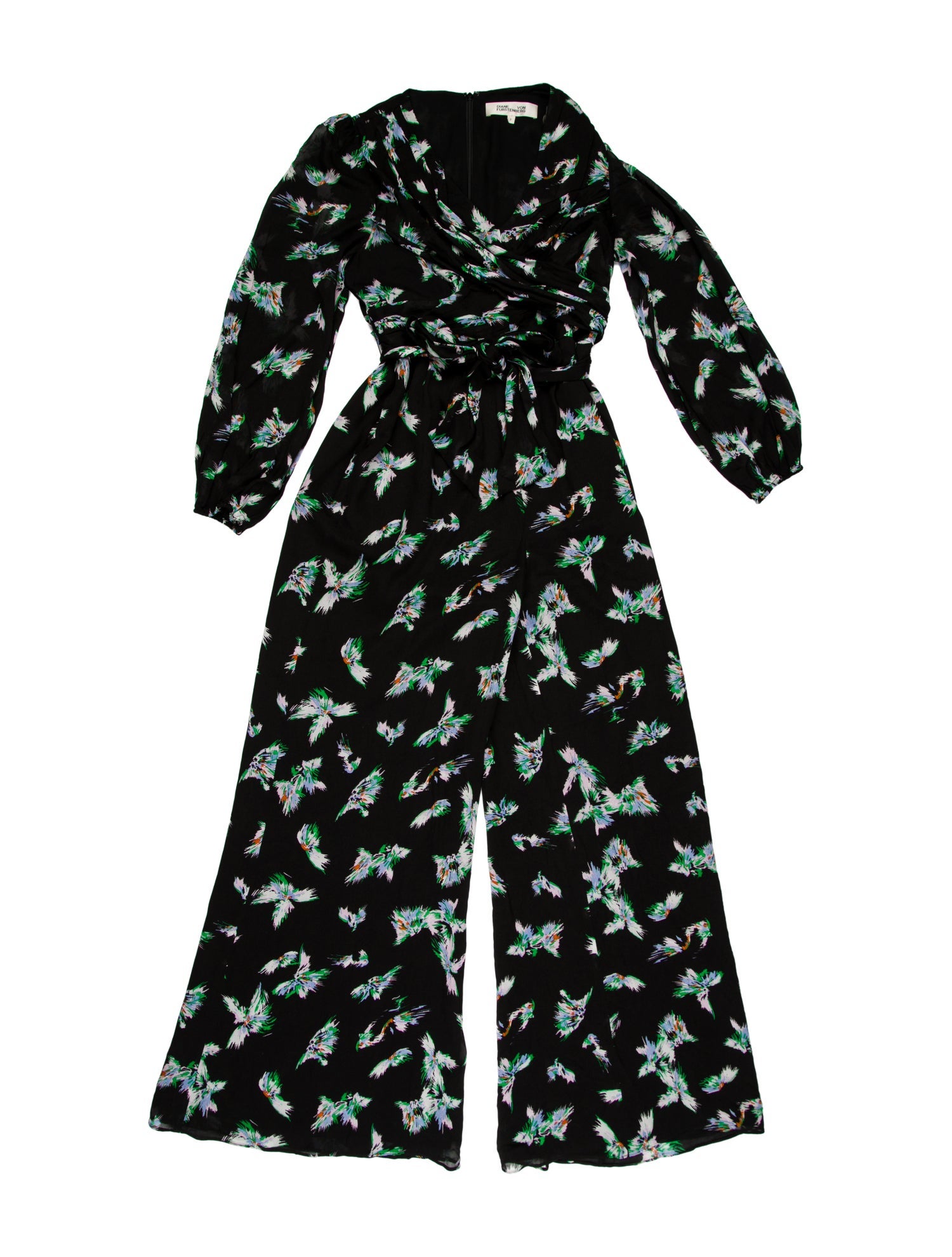 Diane von Furstenberg Printed Cowl Neck Jumpsuit