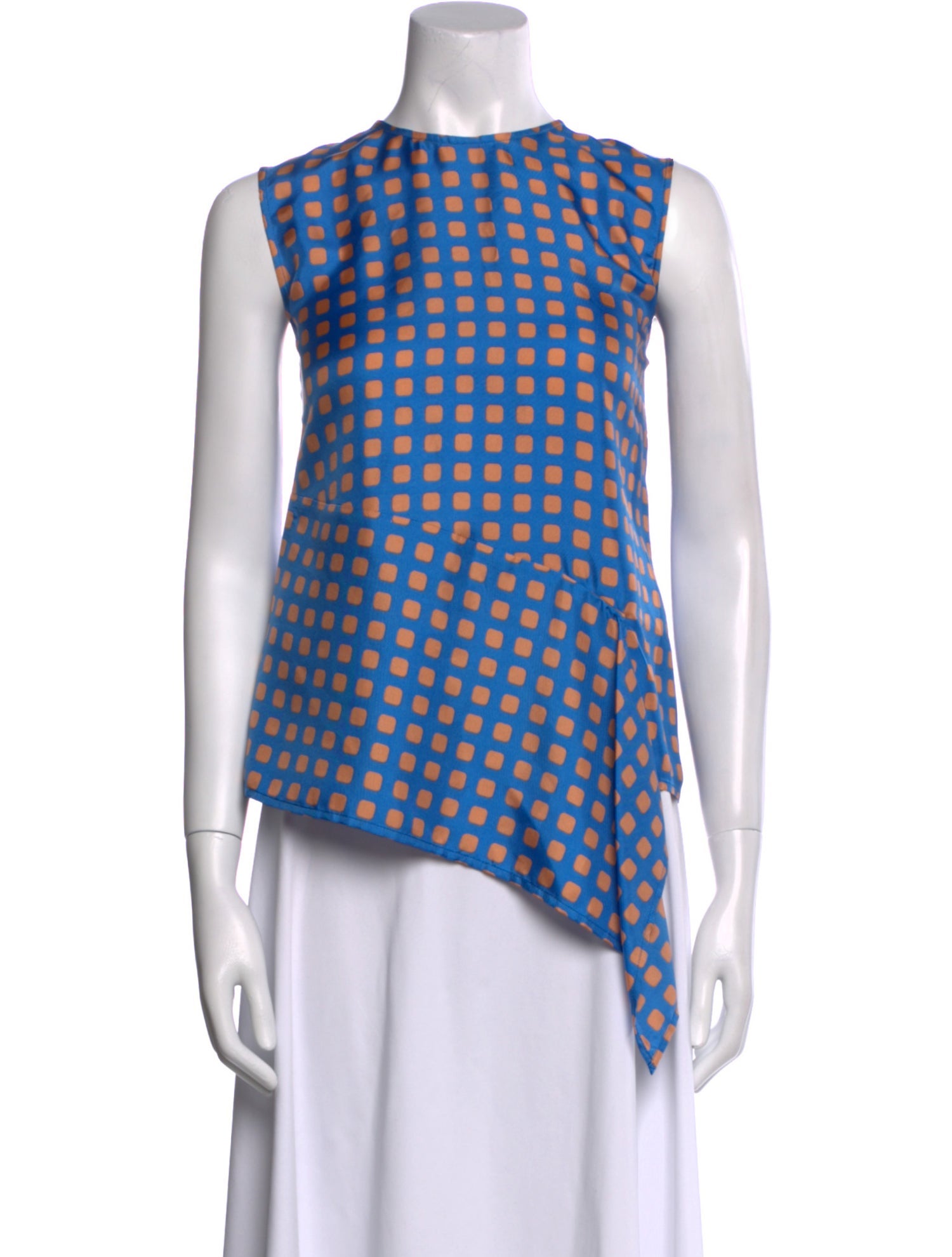 Diane von Furstenberg Printed Crew Neck Blouse