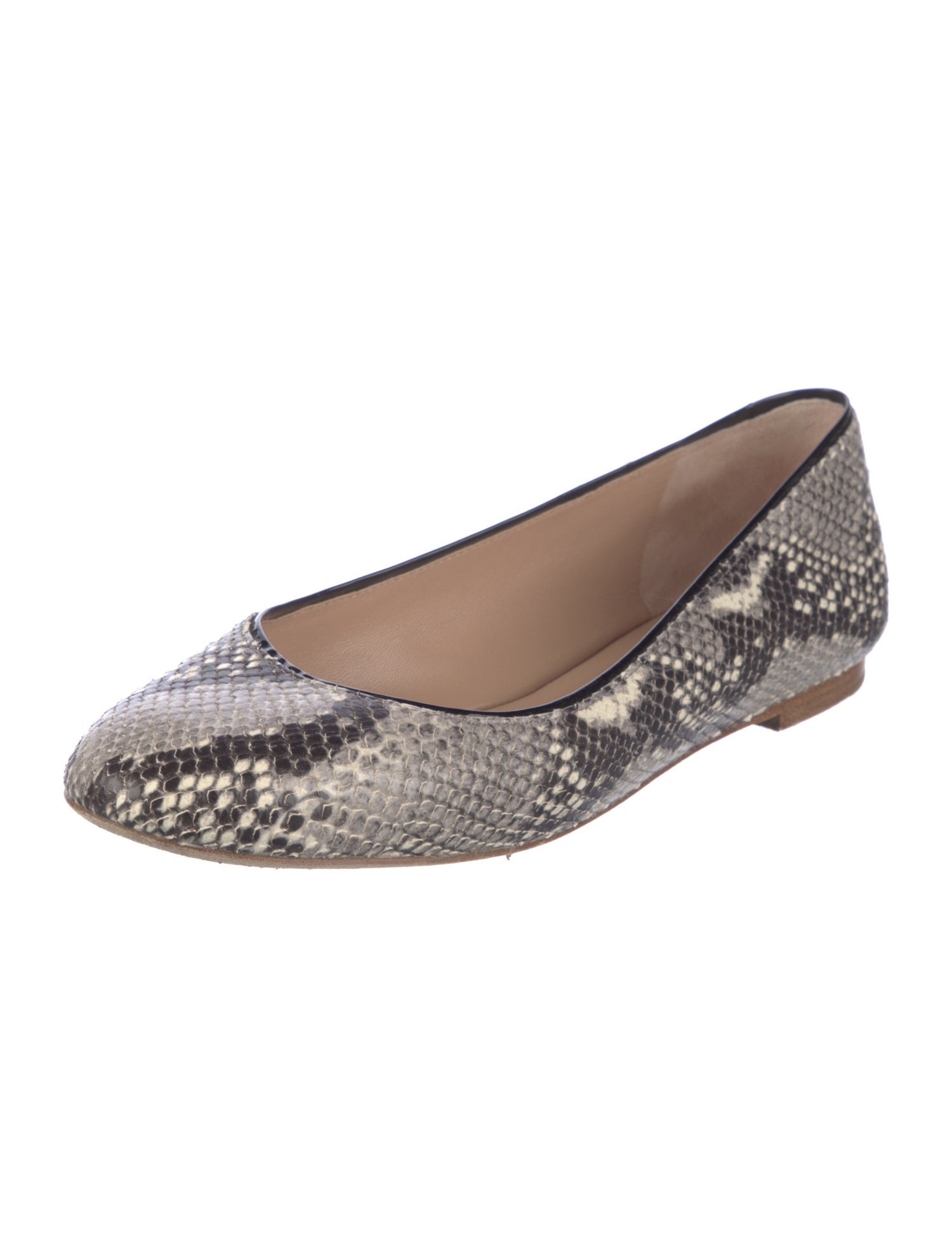 Diane von Furstenberg Snakeskin Animal Print Ballet Flats