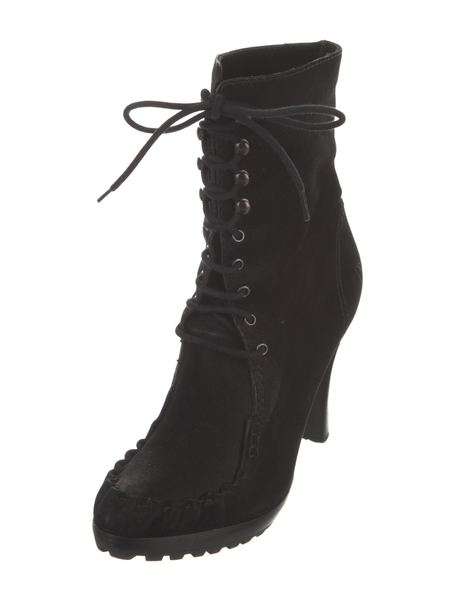 Diane von Furstenberg Suede Lace-Up Boots