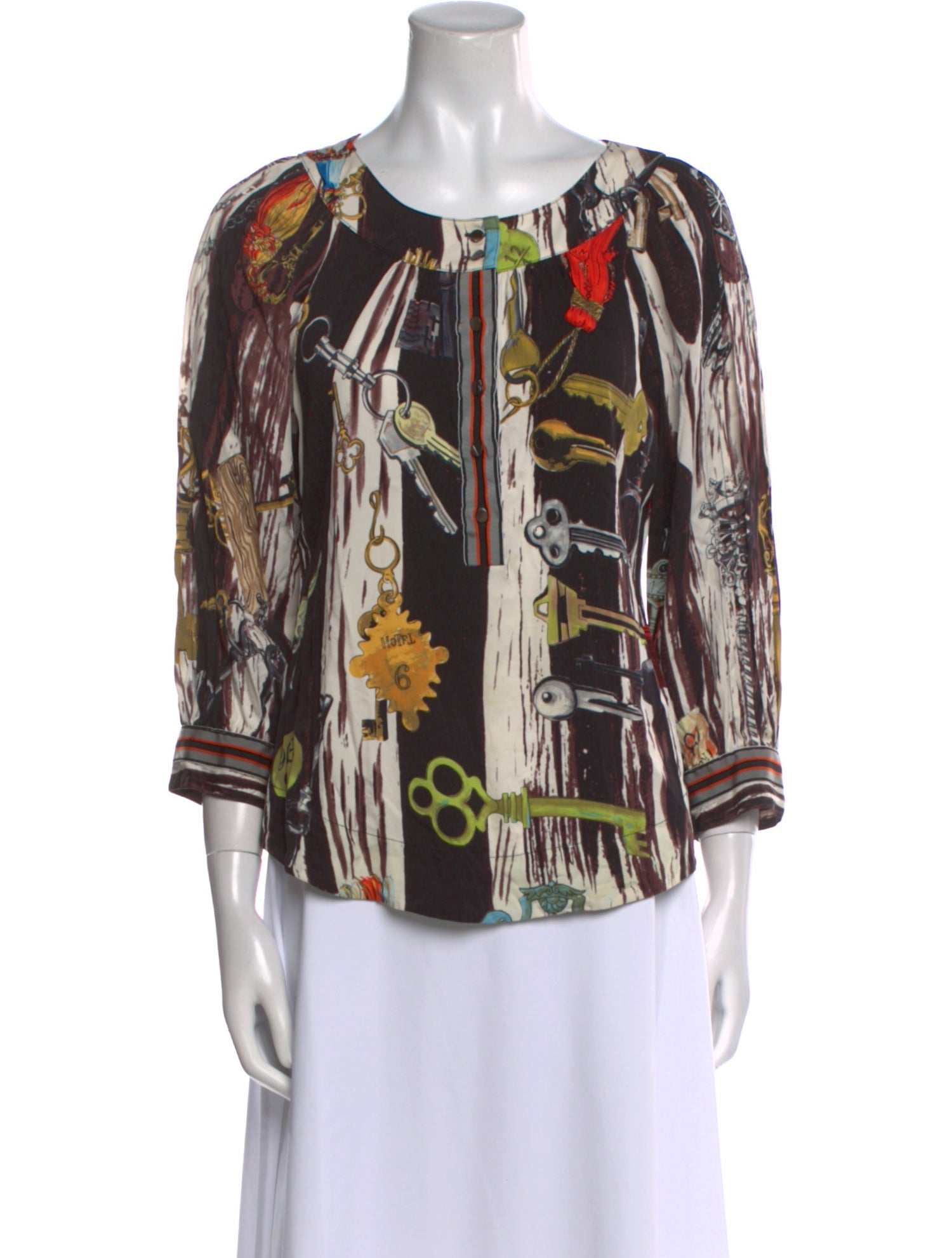 Diane von Furstenberg Silk Printed Blouse