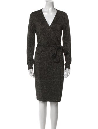 Diane von Furstenberg V-Neck Knee-Length Dress