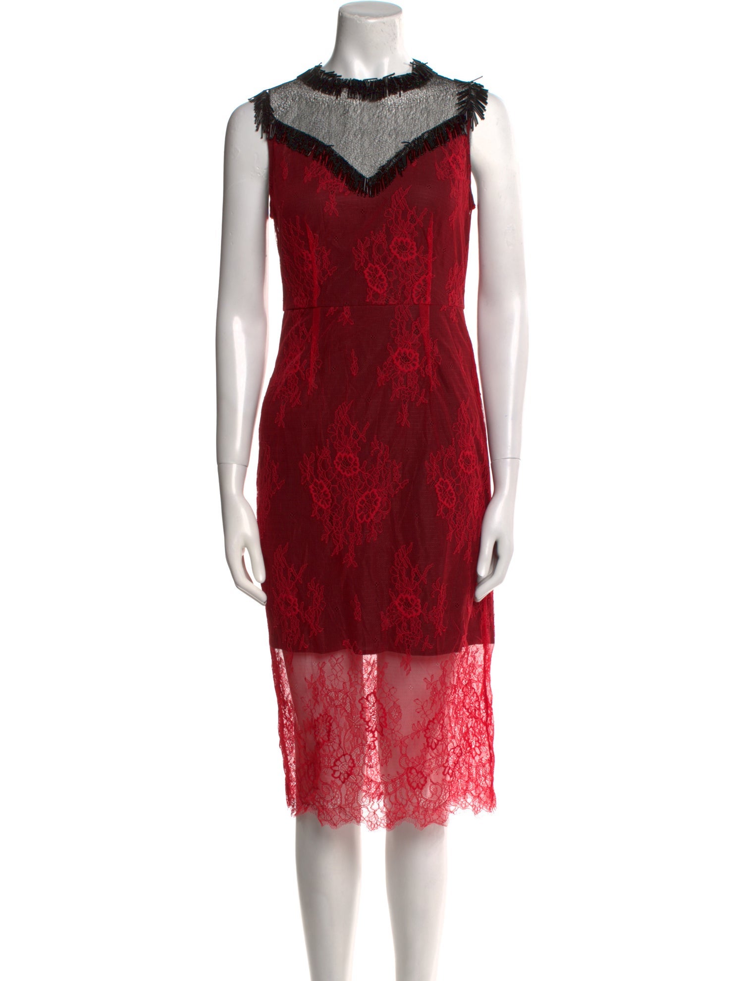 Diane von Furstenberg Lace Pattern Knee-Length Dress