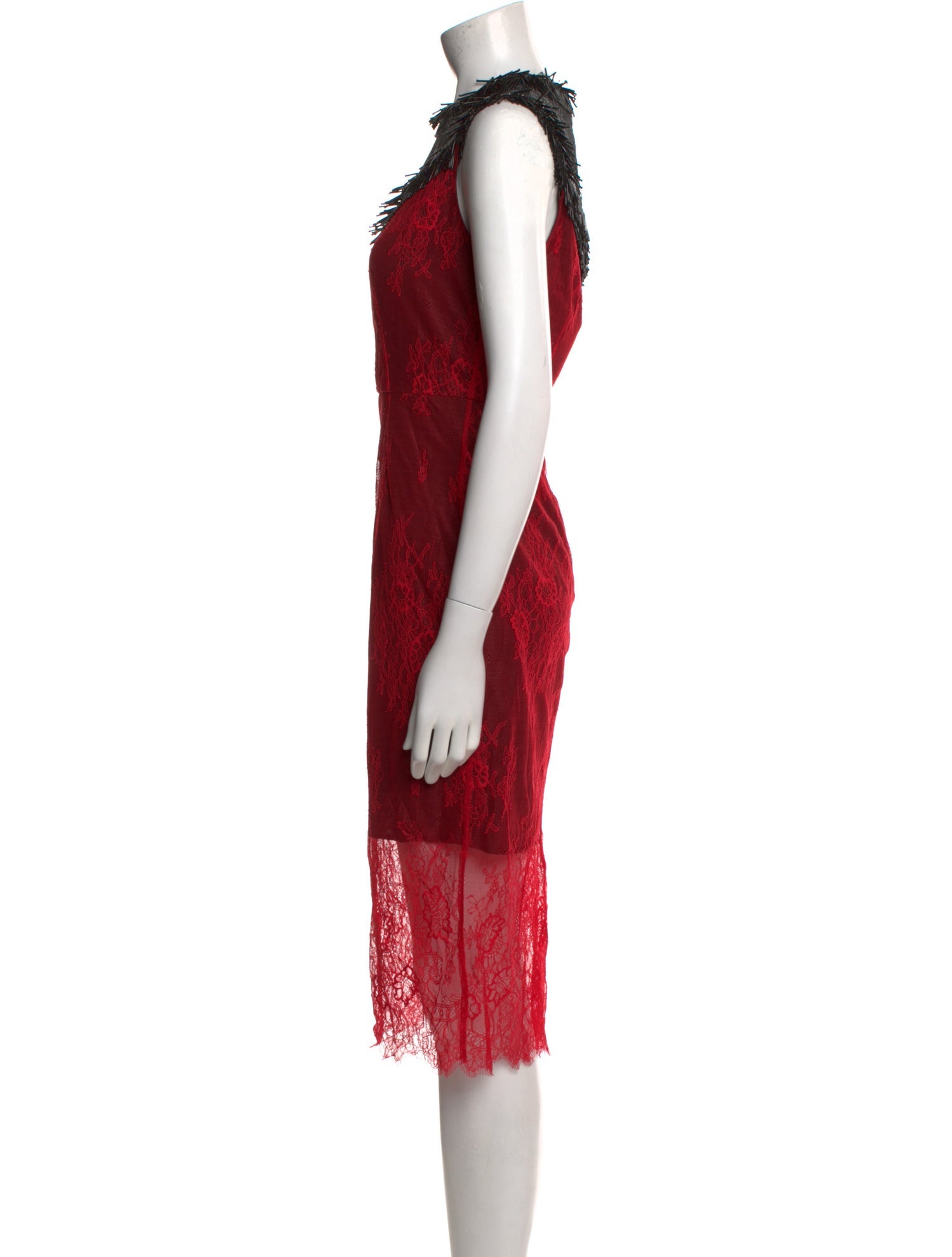 Diane von Furstenberg Lace Pattern Knee-Length Dress