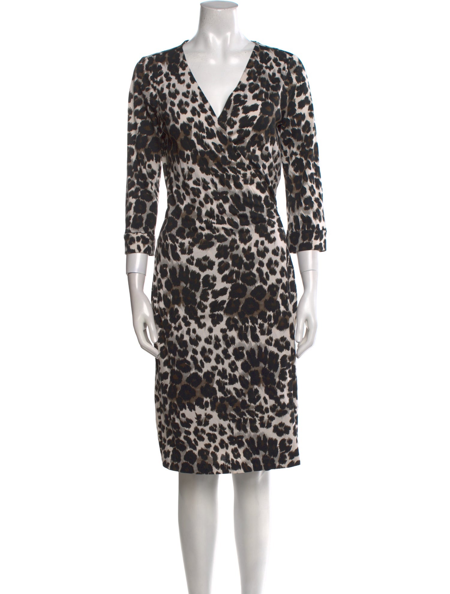 Diane von Furstenberg Animal Print Knee-Length Dress