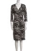 Diane von Furstenberg Animal Print Knee-Length Dress
