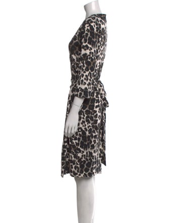 Diane von Furstenberg Animal Print Knee-Length Dress