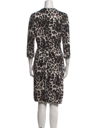Diane von Furstenberg Animal Print Knee-Length Dress