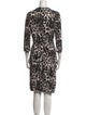 Diane von Furstenberg Animal Print Knee-Length Dress