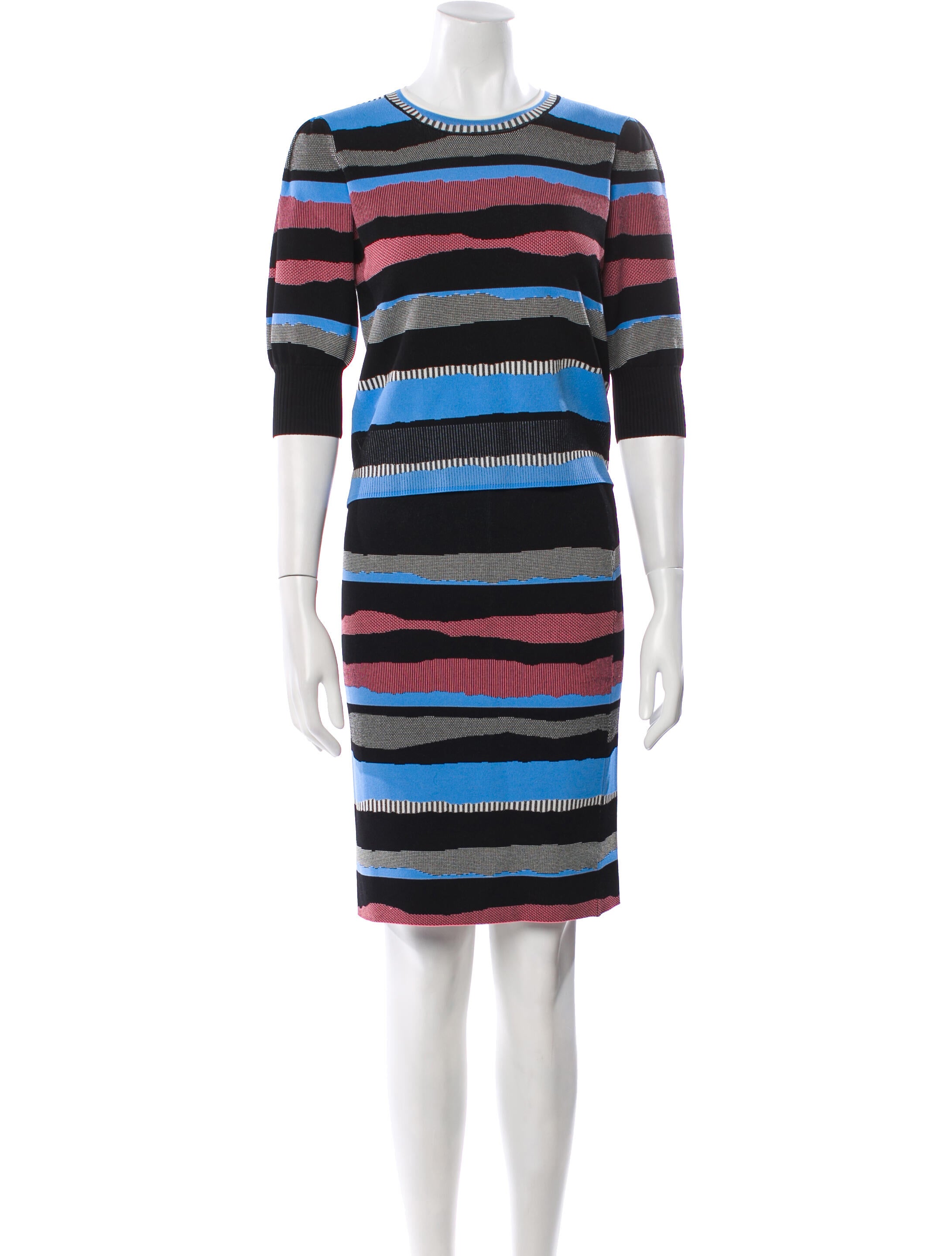 Diane von Furstenberg Striped Skirt Set