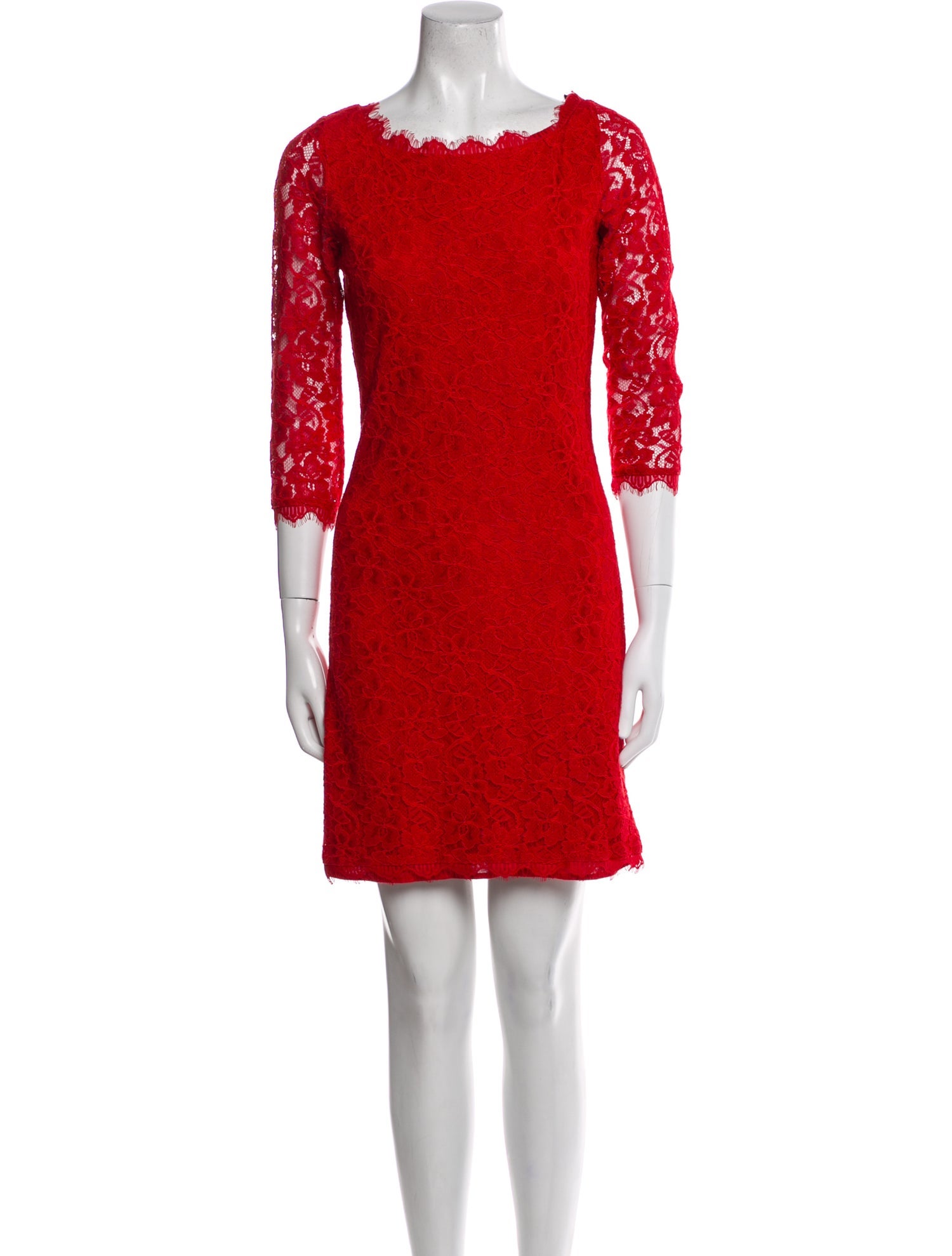 Diane von Furstenberg Lace Pattern Mini Dress