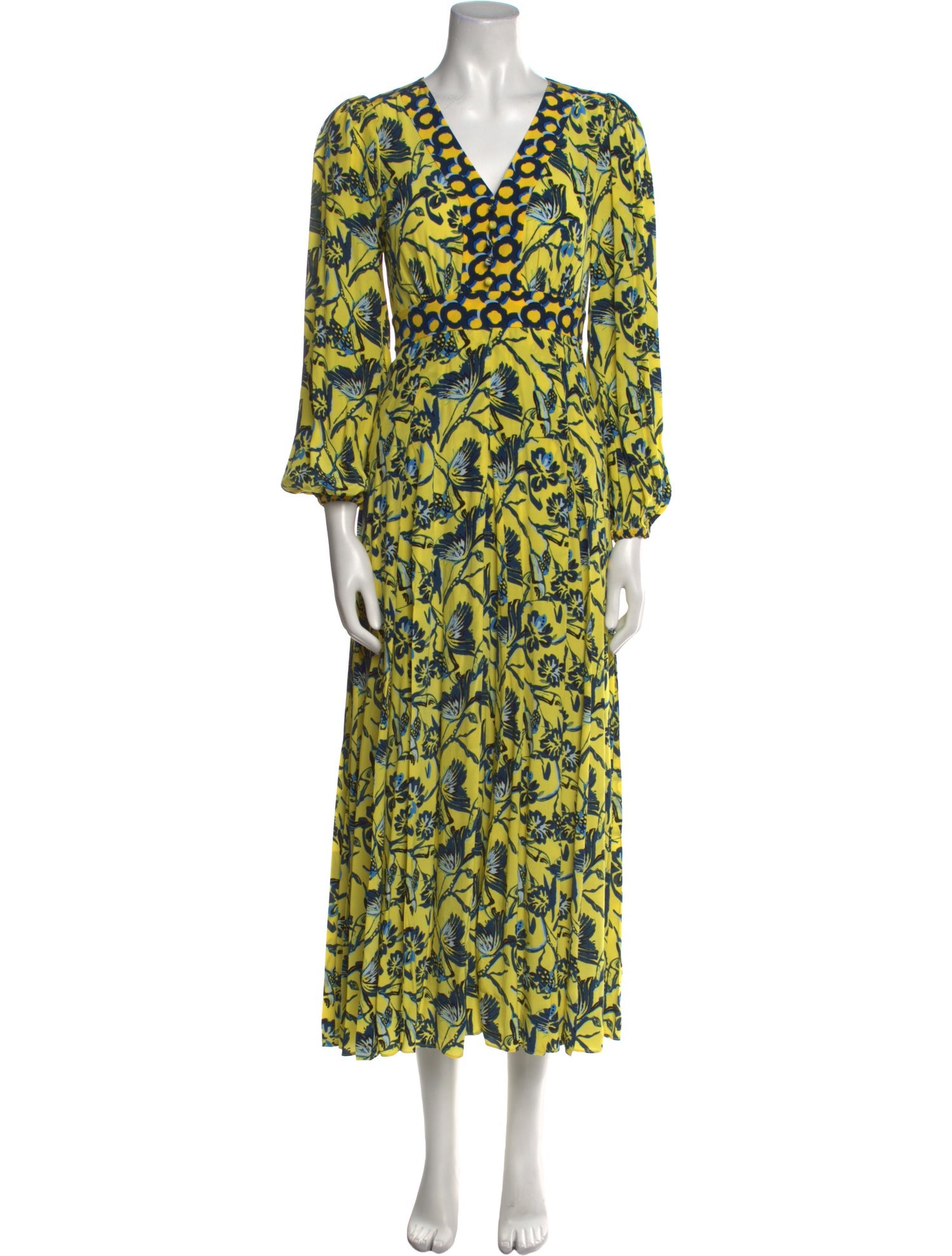 Diane von Furstenberg Printed Long Dress w/ Tags