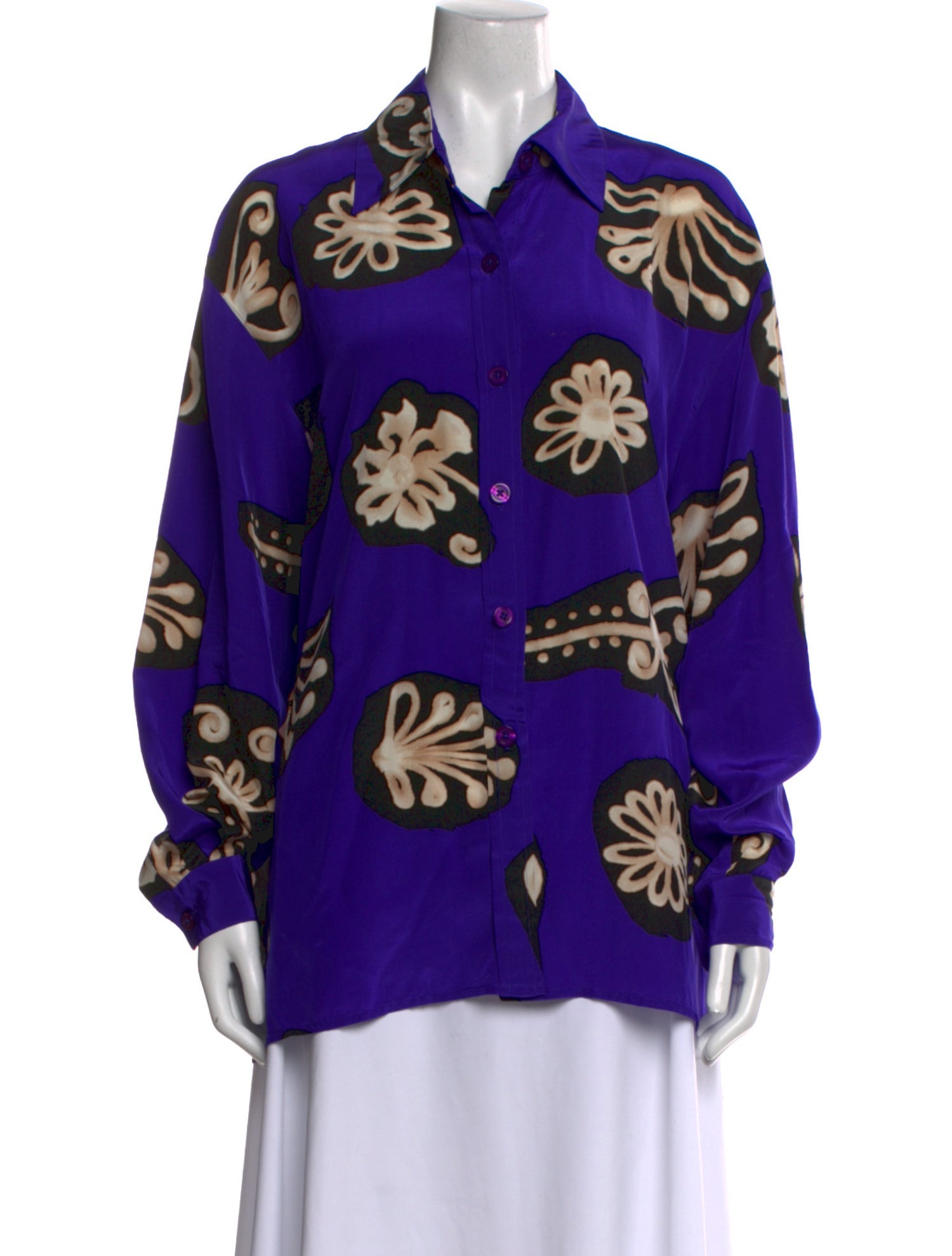 Diane von Furstenberg Silk Floral Print Blouse