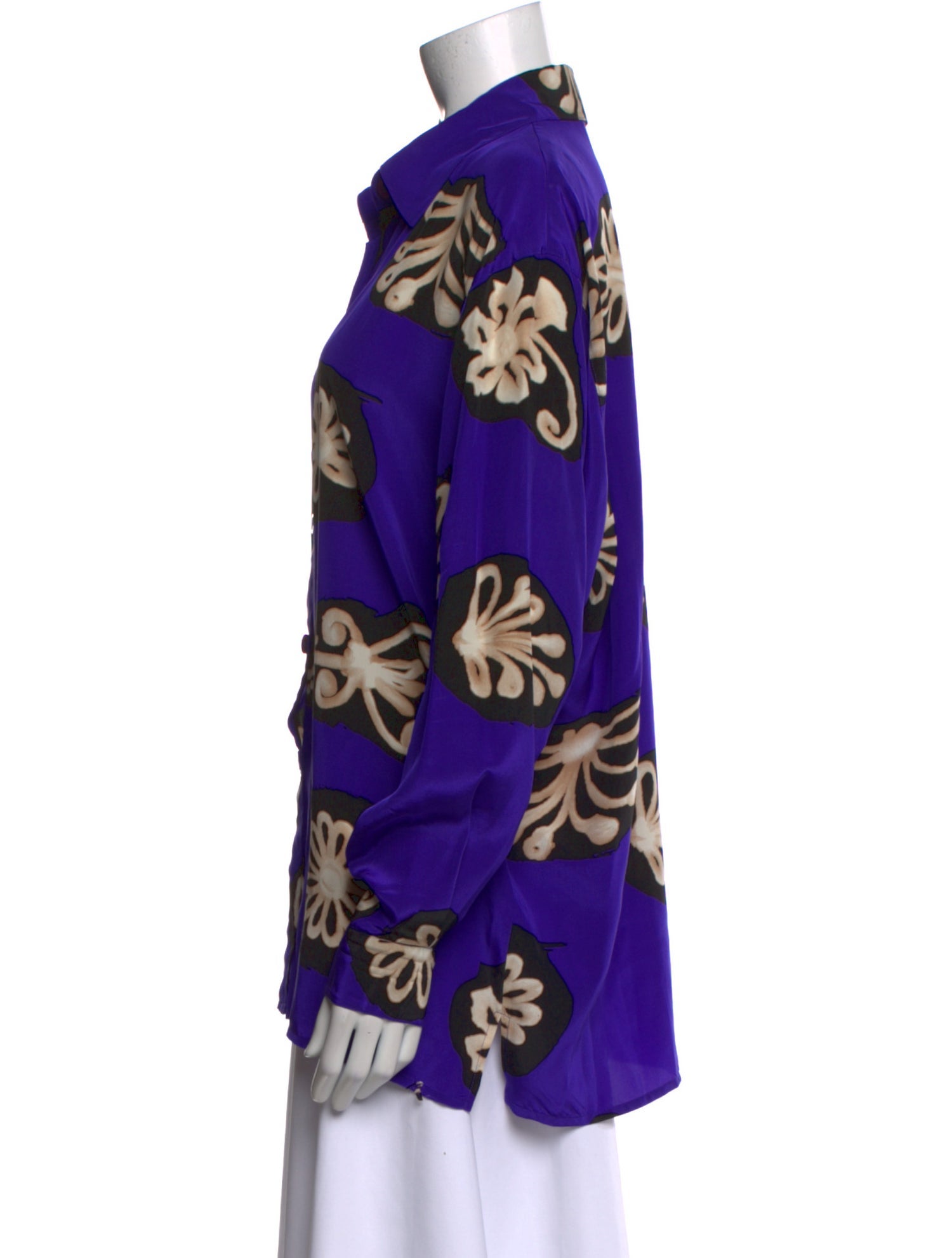 Diane von Furstenberg Silk Floral Print Blouse