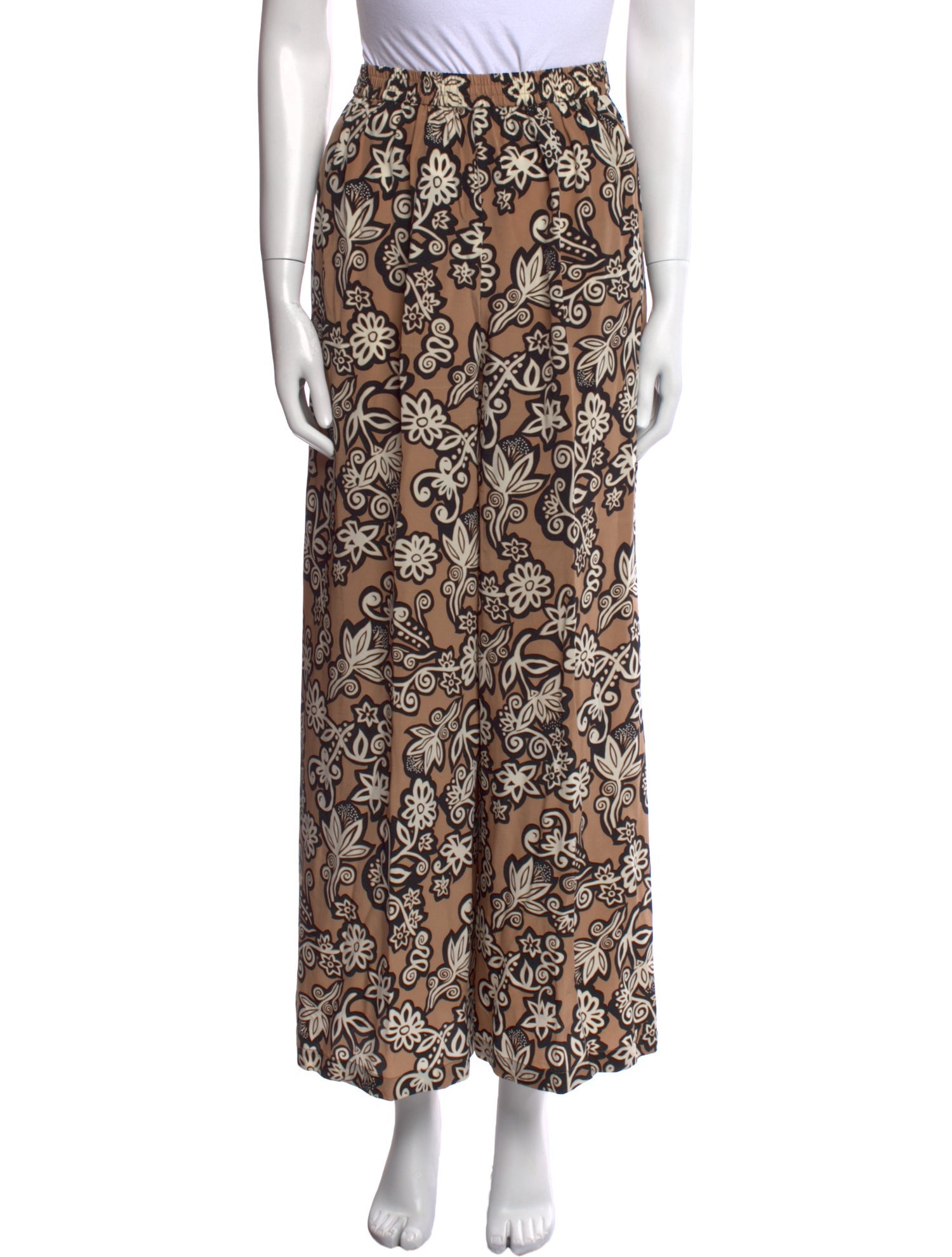 Diane von Furstenberg Silk Wide Leg Pants