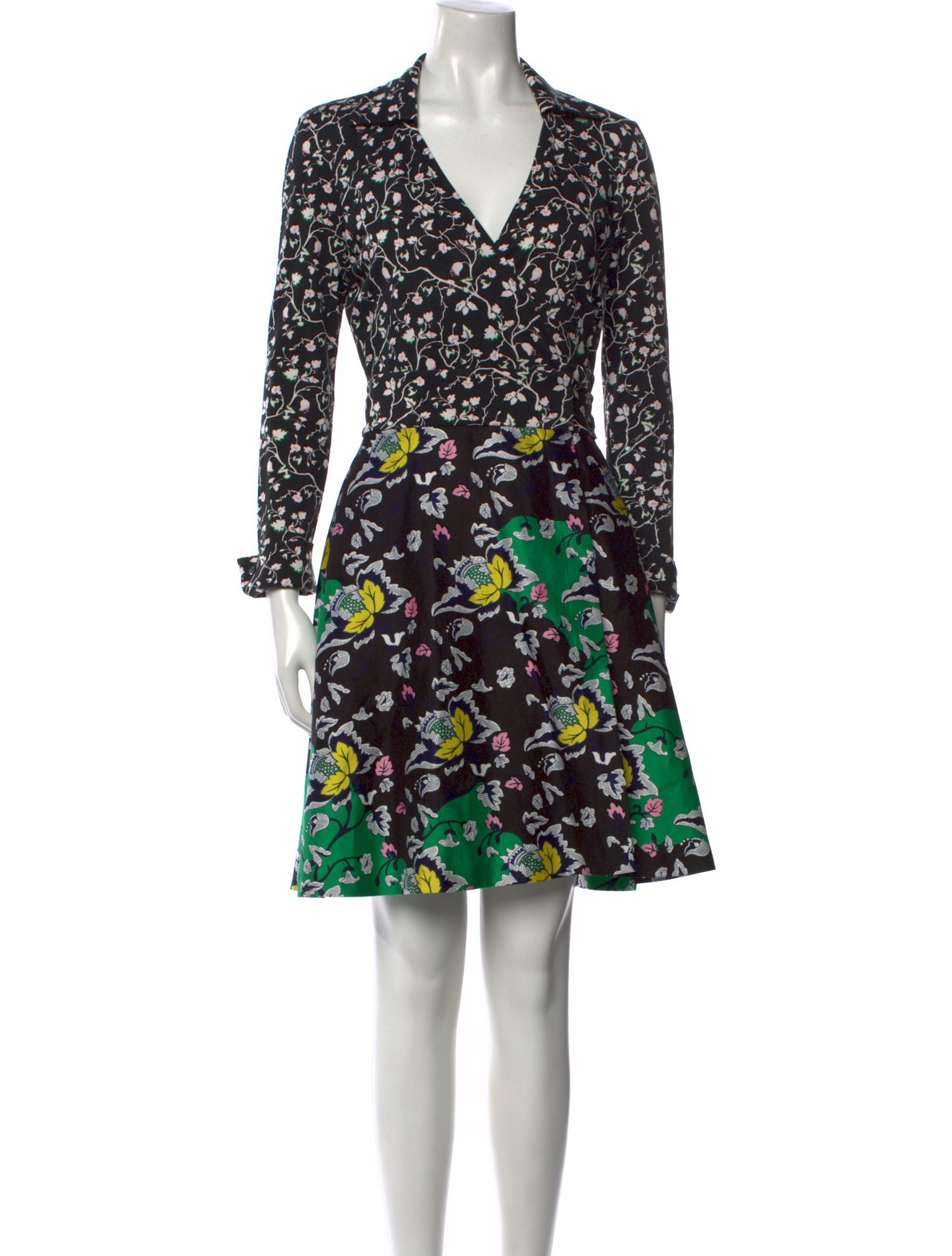 Diane von Furstenberg Floral Print Mini Dress
