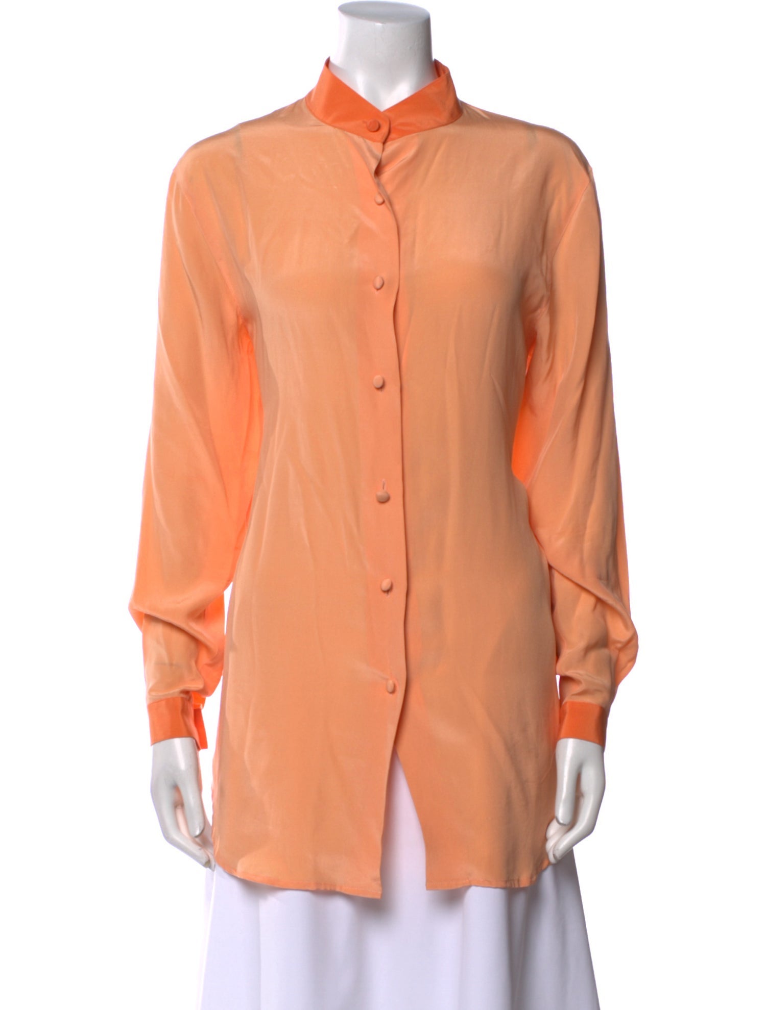 Diane von Furstenberg Silk Long Sleeve Button-Up Top