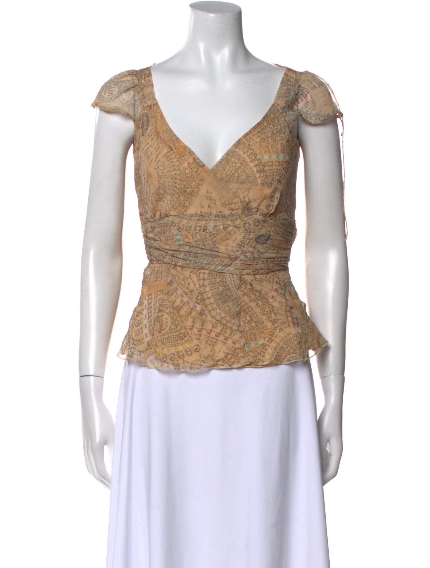 Diane von Furstenberg Silk V-Neck Top