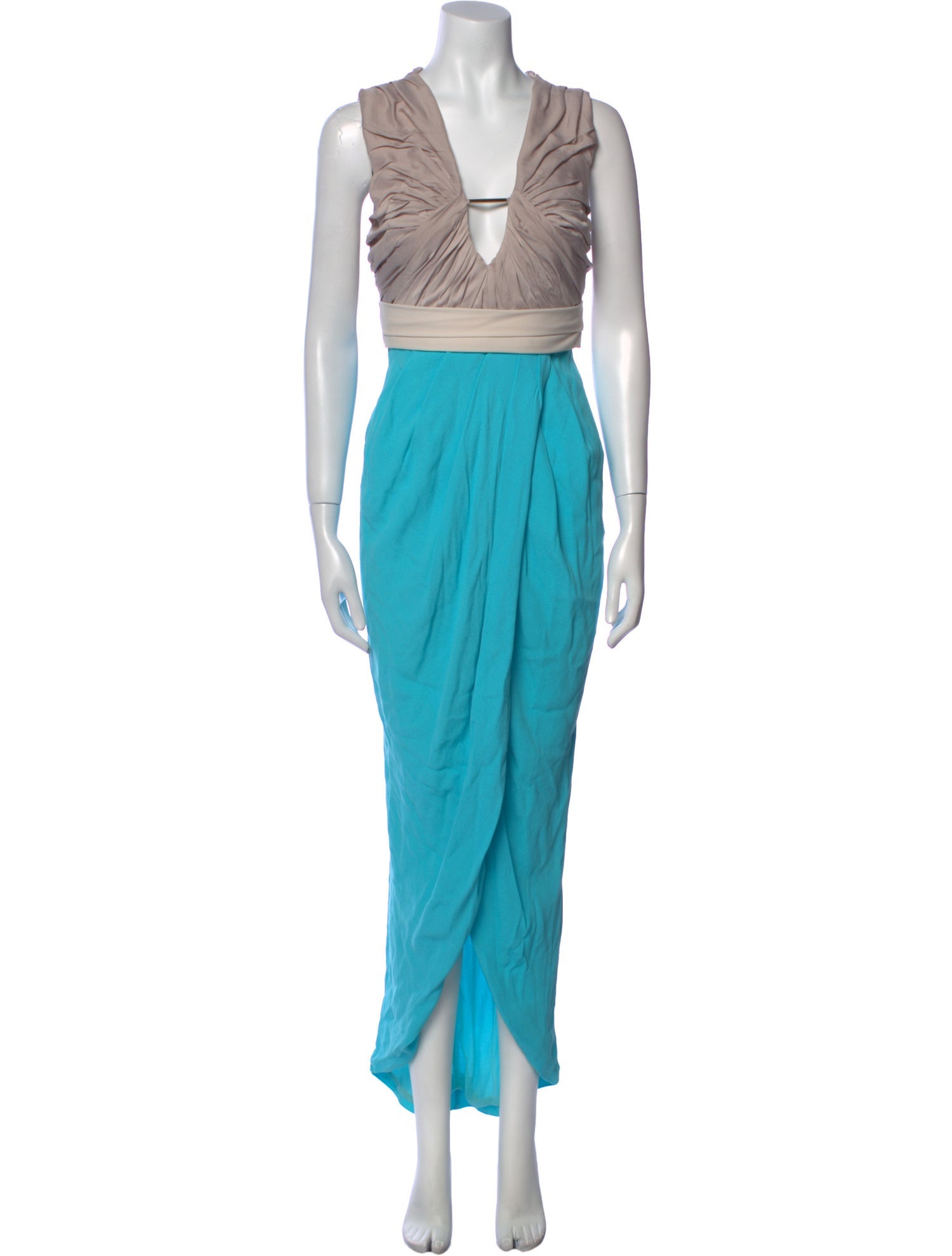 Diane von Furstenberg V-Neck Long Dress