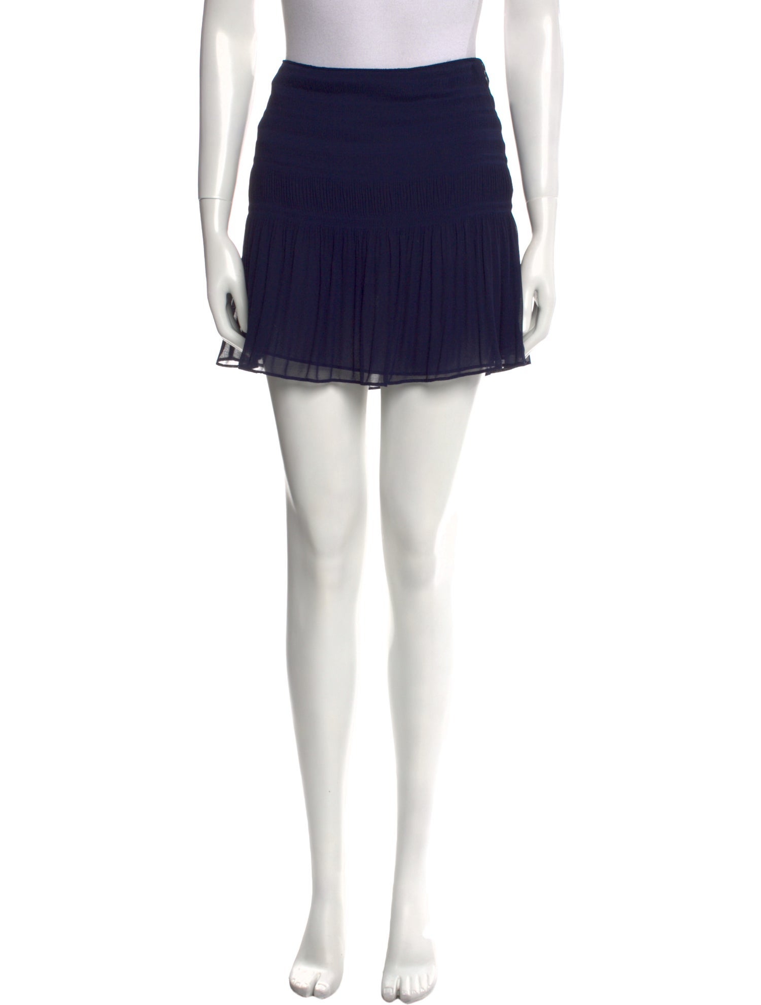 Diane von Furstenberg Pleated Accents Mini Skirt