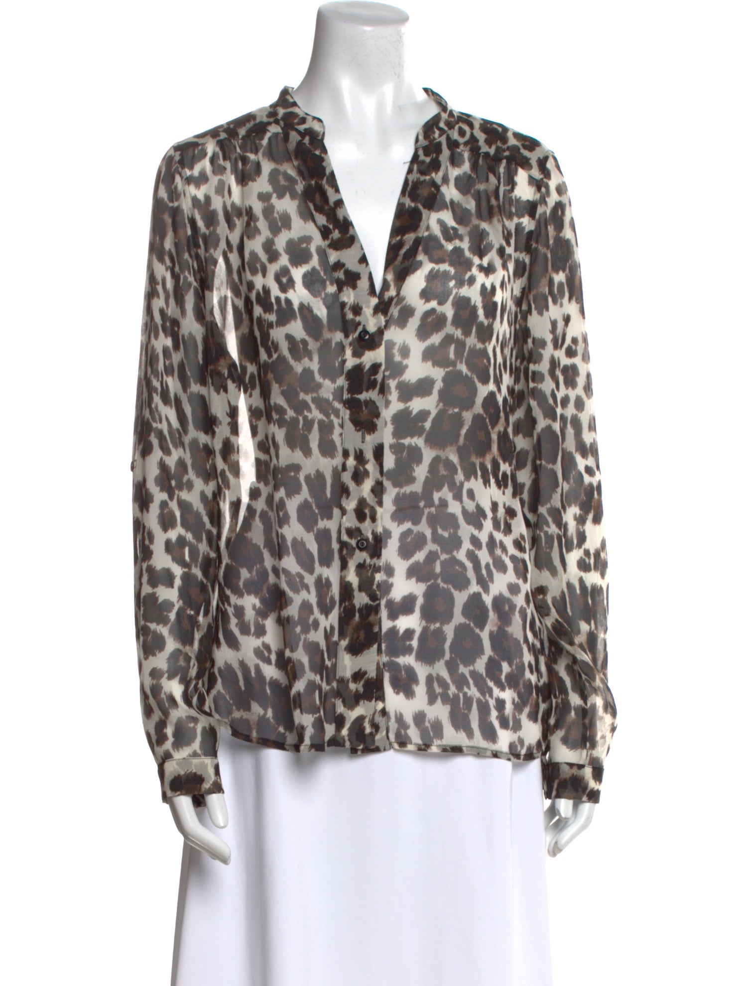 Diane von Furstenberg Silk Animal Print Blouse