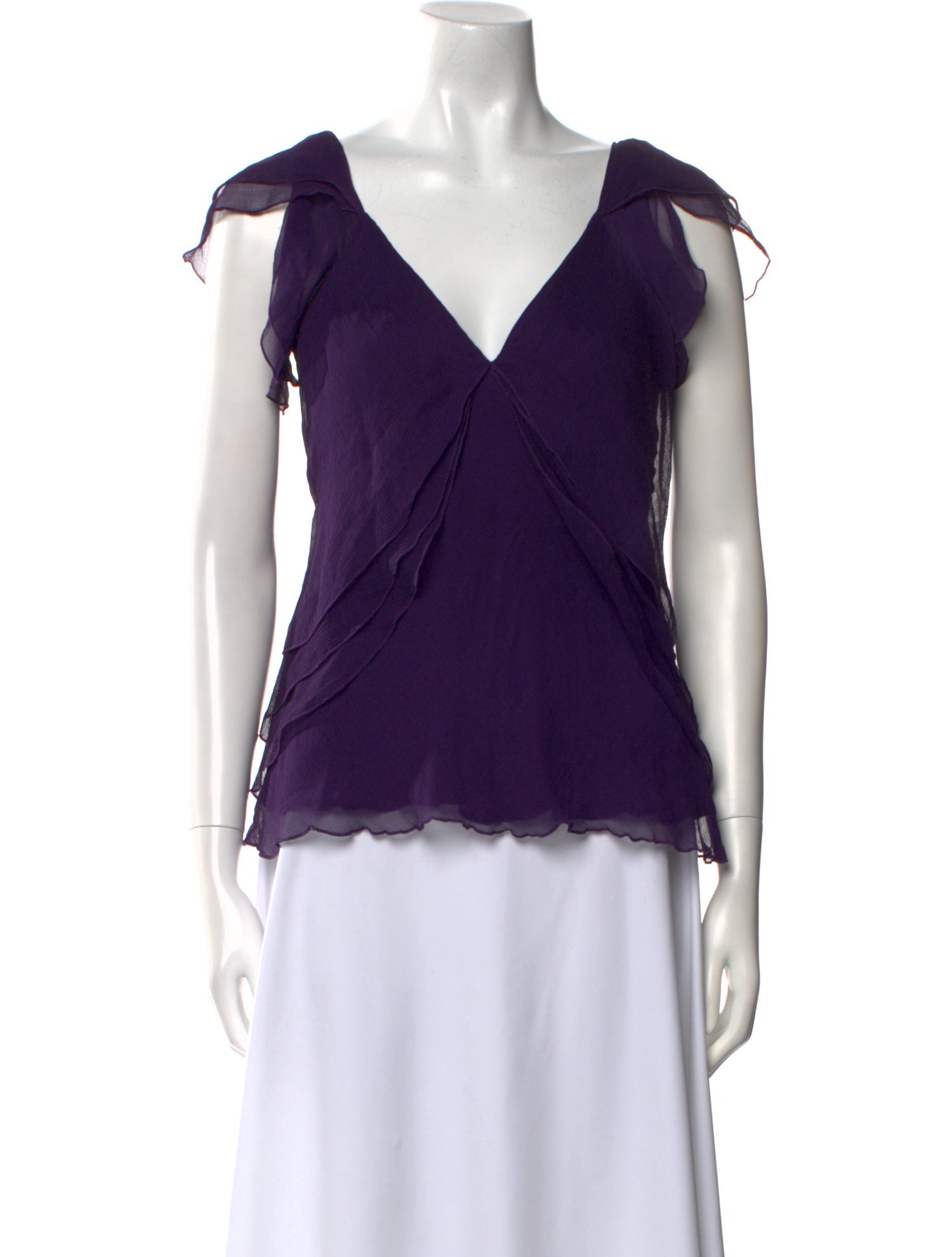 Diane von Furstenberg Silk V-Neck Blouse