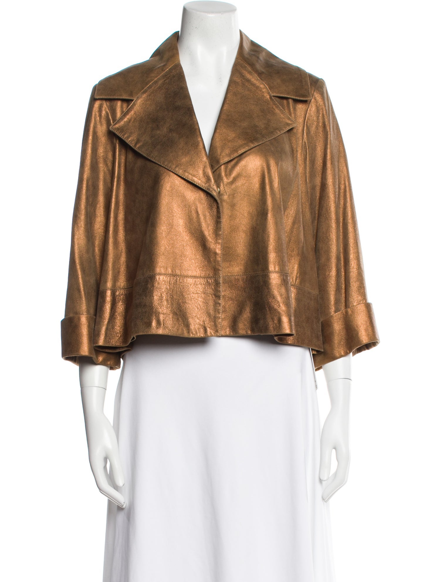 Diane von Furstenberg Leather Evening Jacket