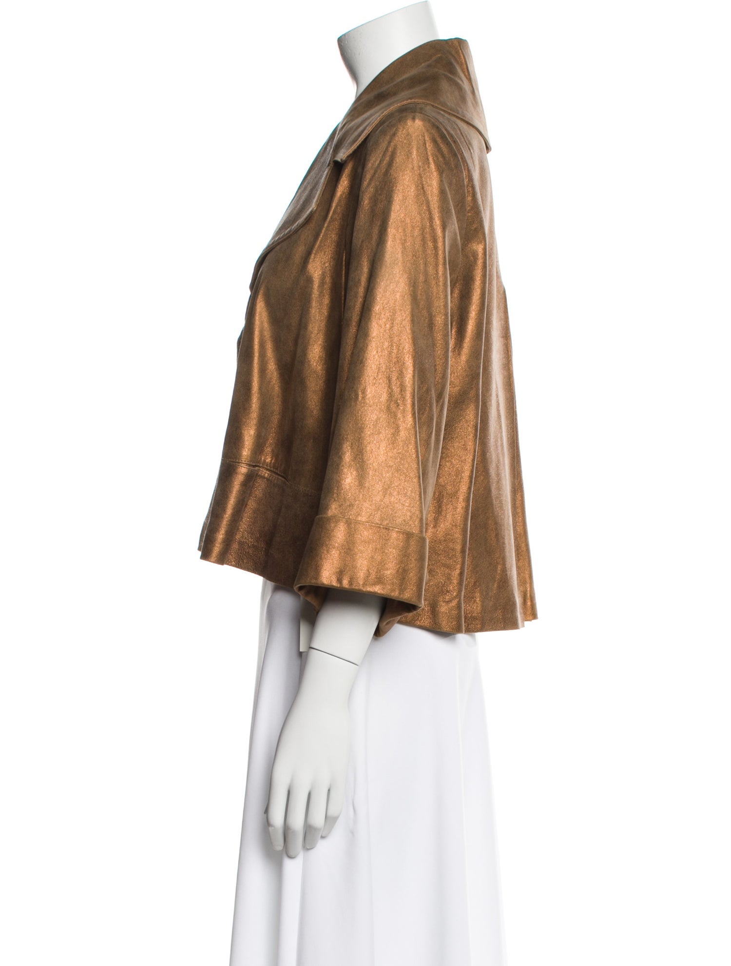 Diane von Furstenberg Leather Evening Jacket