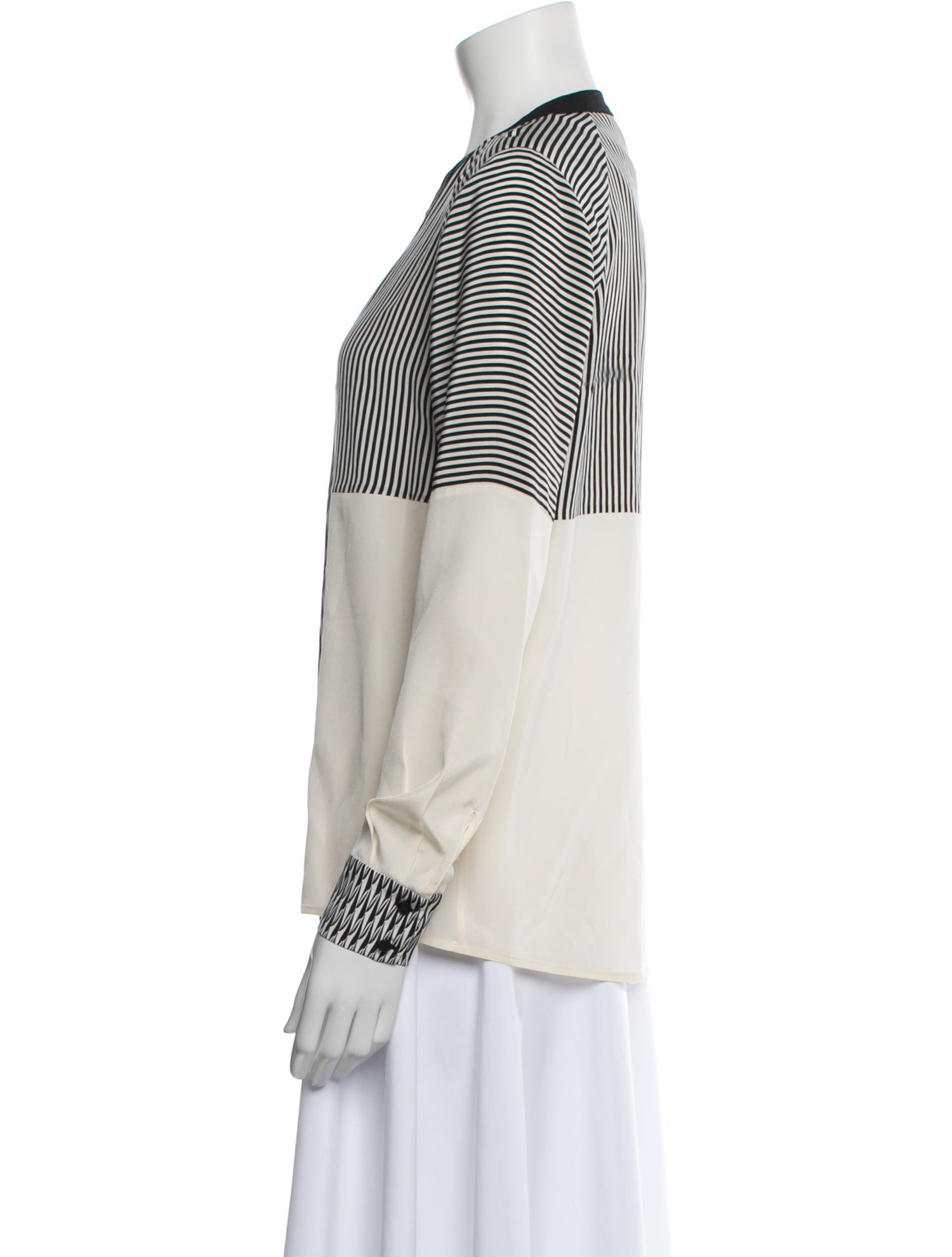 Diane von Furstenberg Silk Striped Blouse