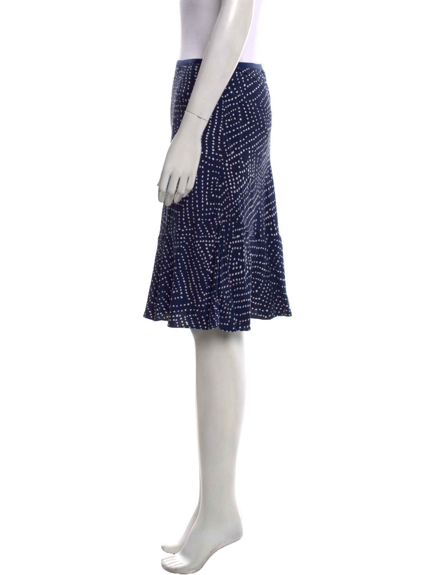 Diane von Furstenberg Polka Dot Print Knee-Length Skirt