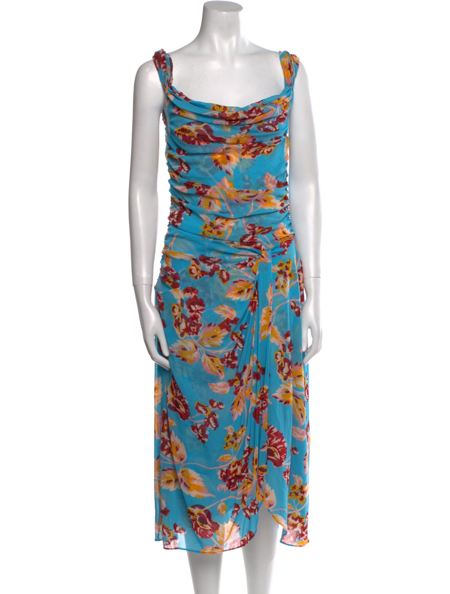 Diane von Furstenberg Printed Midi Length Dress w/ Tags