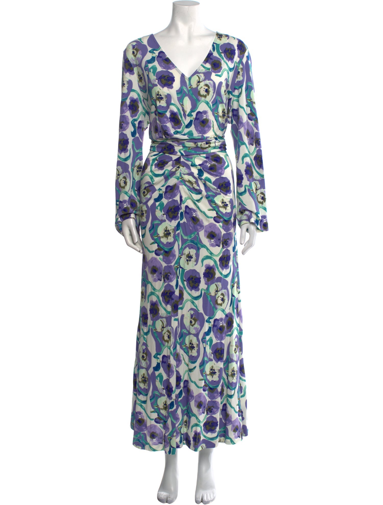Diane von Furstenberg Floral Print Long Dress