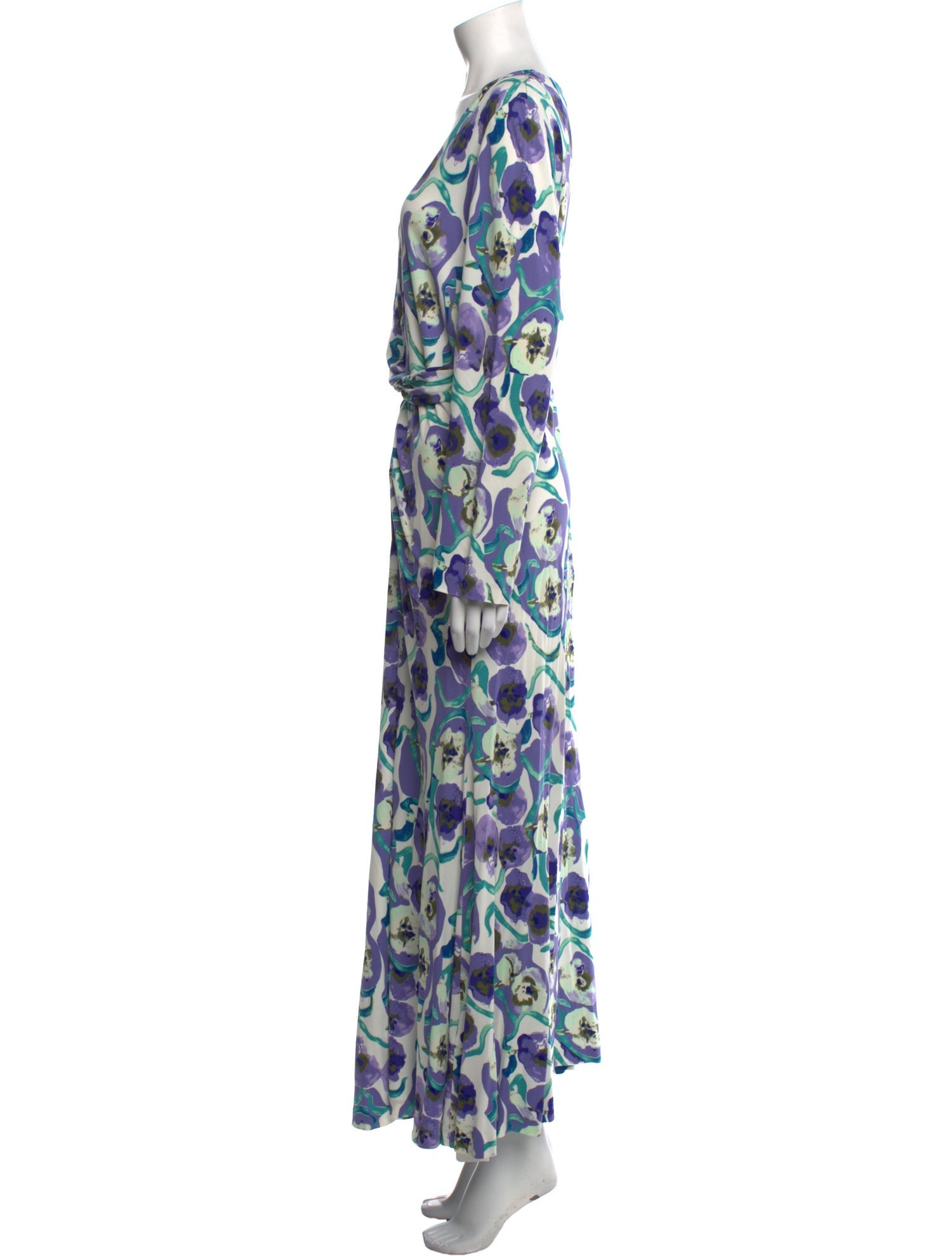 Diane von Furstenberg Floral Print Long Dress