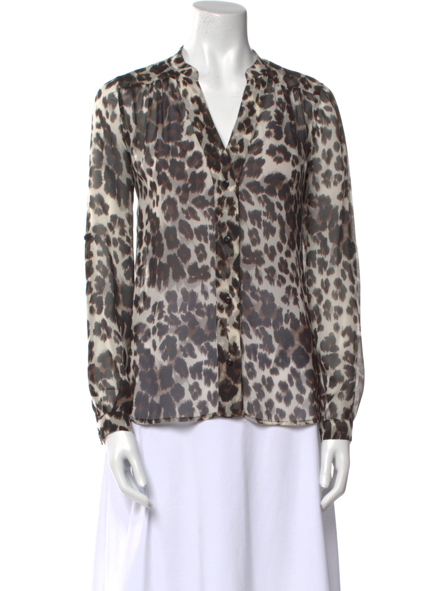 Diane von Furstenberg Silk Animal Print Blouse