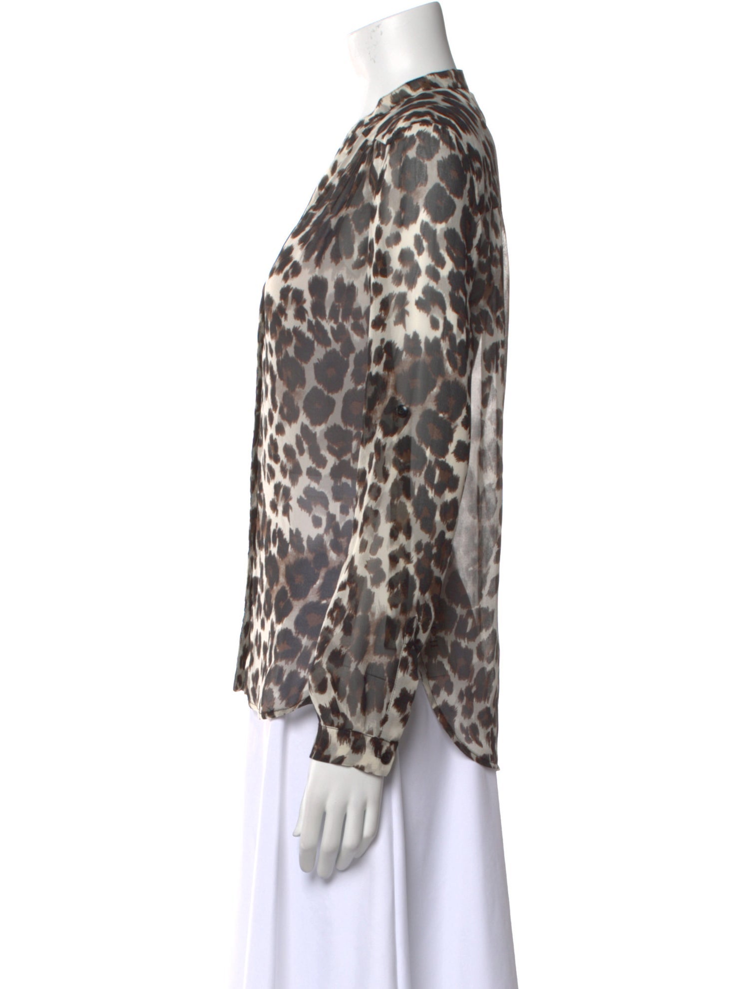 Diane von Furstenberg Silk Animal Print Blouse
