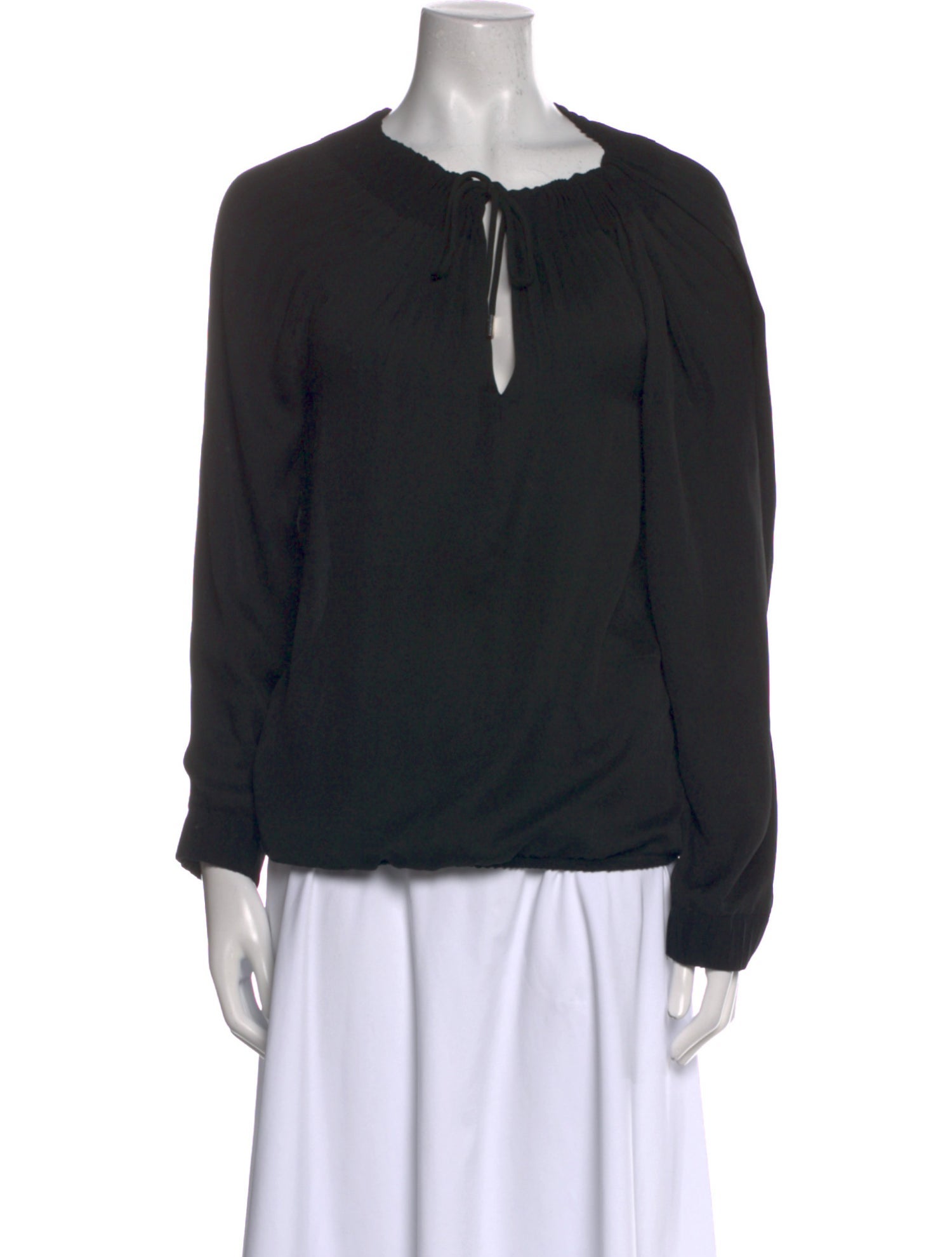 Diane von Furstenberg V-Neck Long Sleeve Blouse
