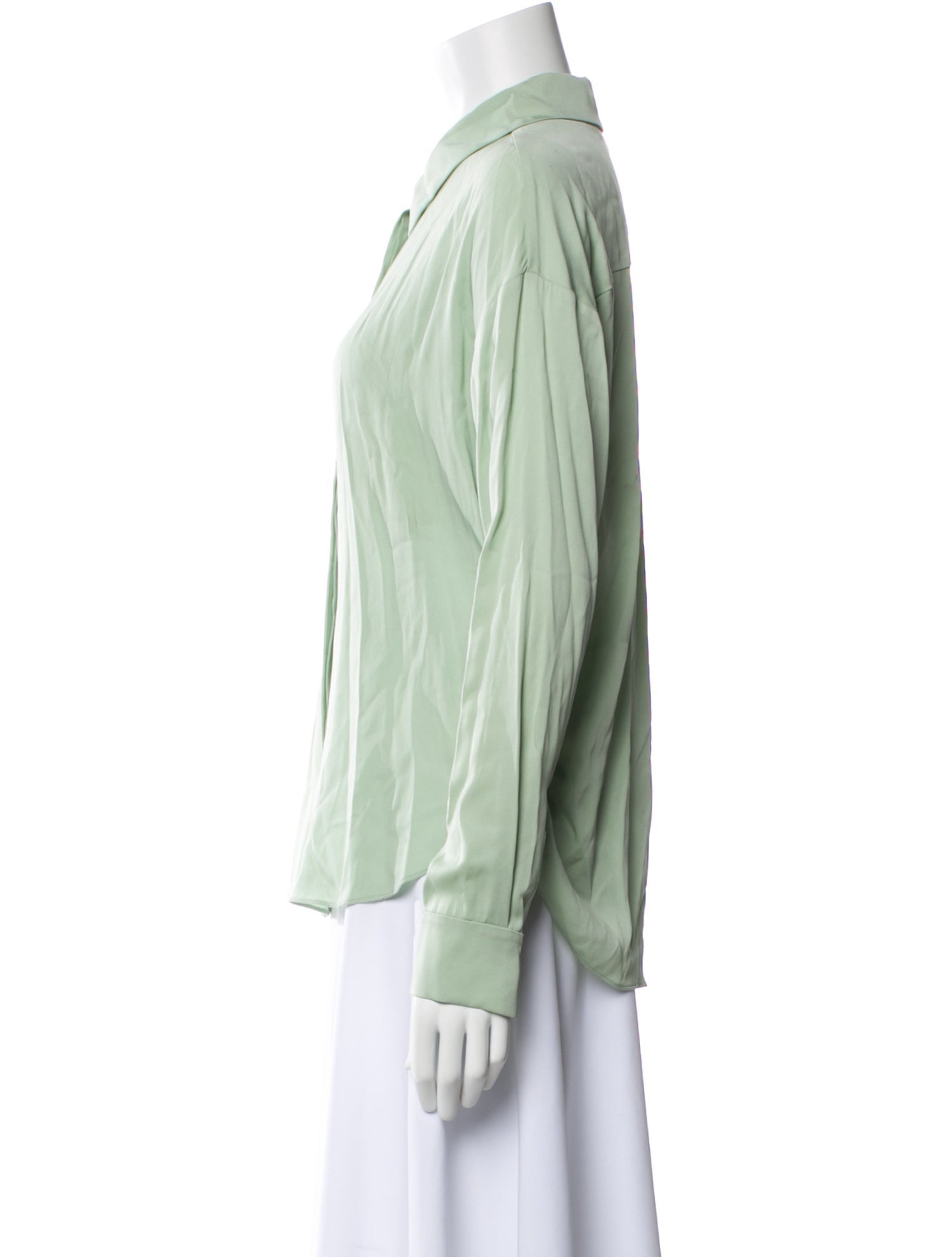 Diane von Furstenberg Silk Long Sleeve Button-Up Top
