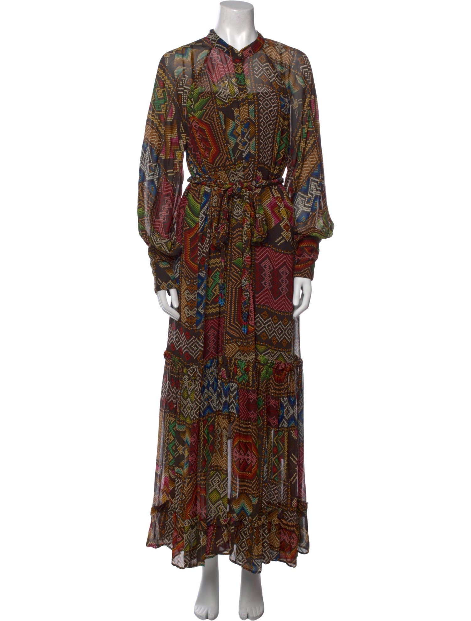 Diane von Furstenberg Paisley Print Long Dress