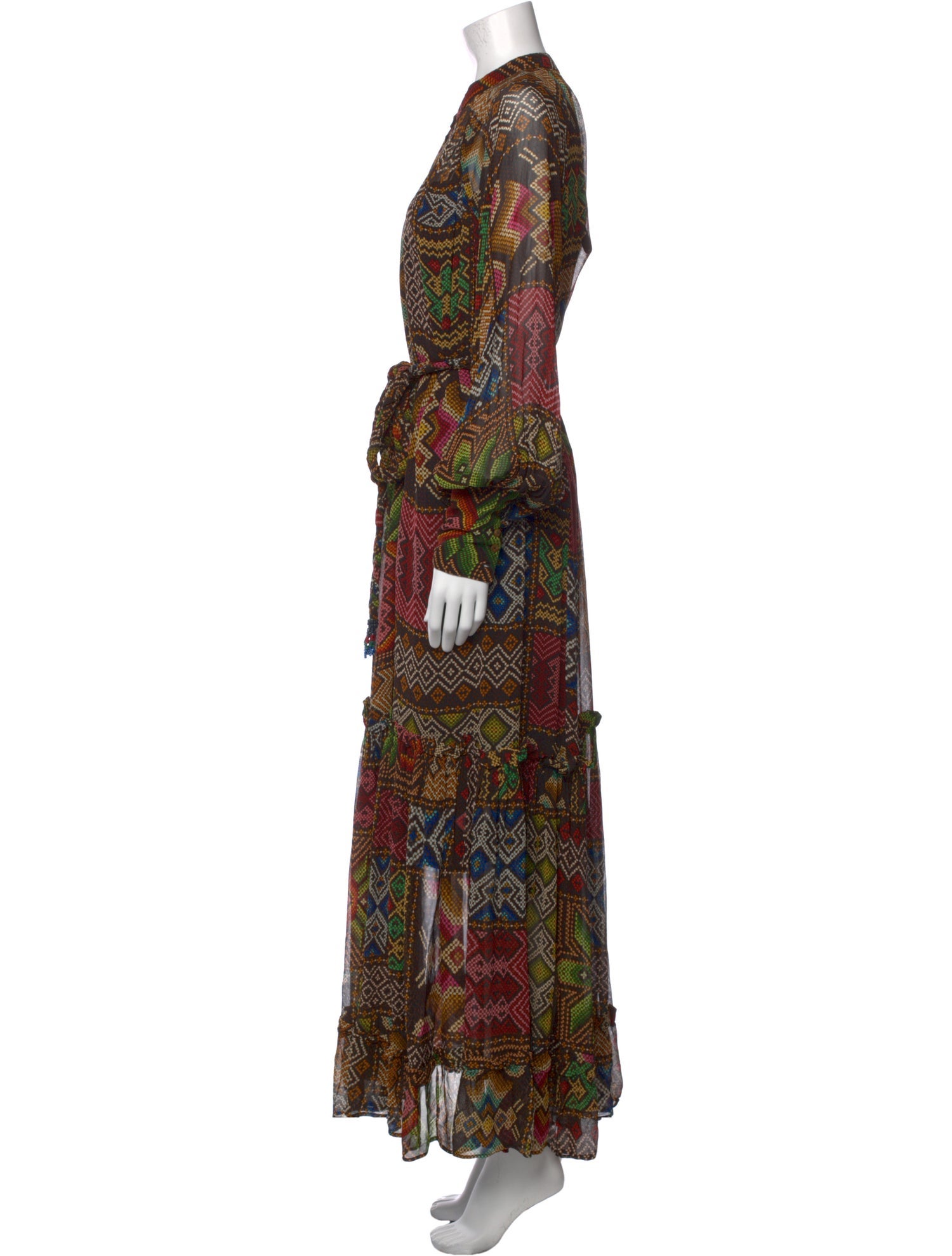 Diane von Furstenberg Paisley Print Long Dress