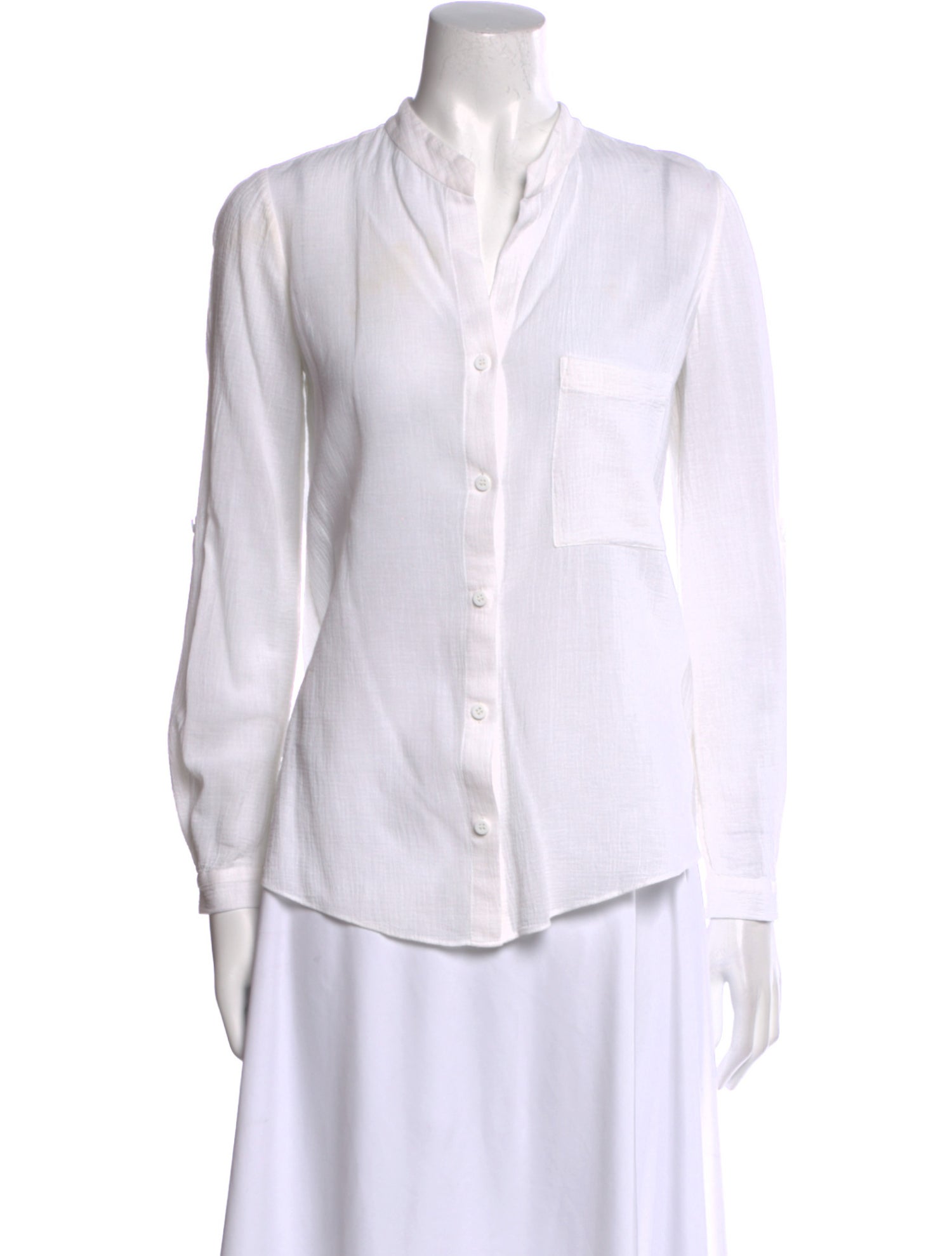Diane von Furstenberg Long Sleeve Button-Up Top