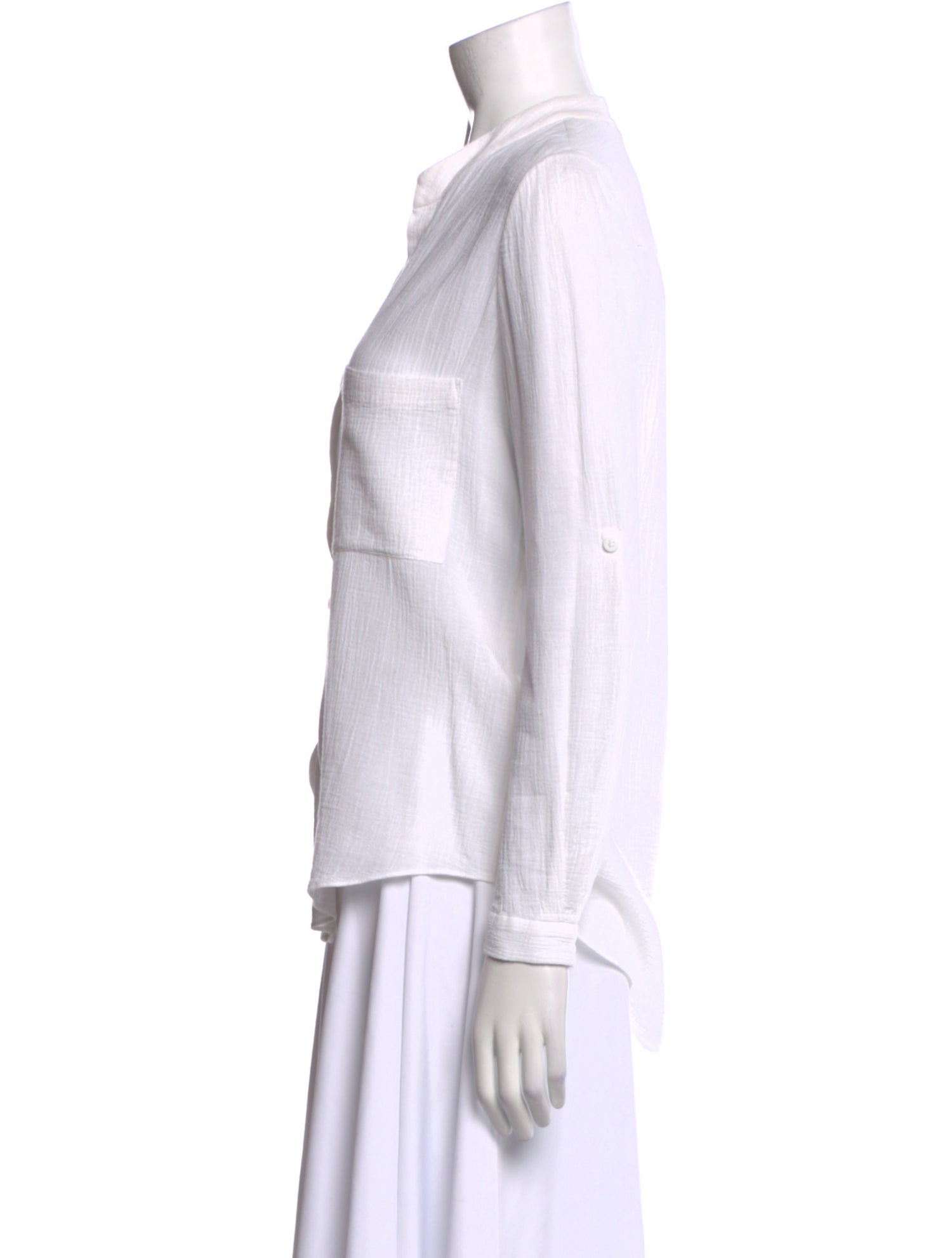 Diane von Furstenberg Long Sleeve Button-Up Top