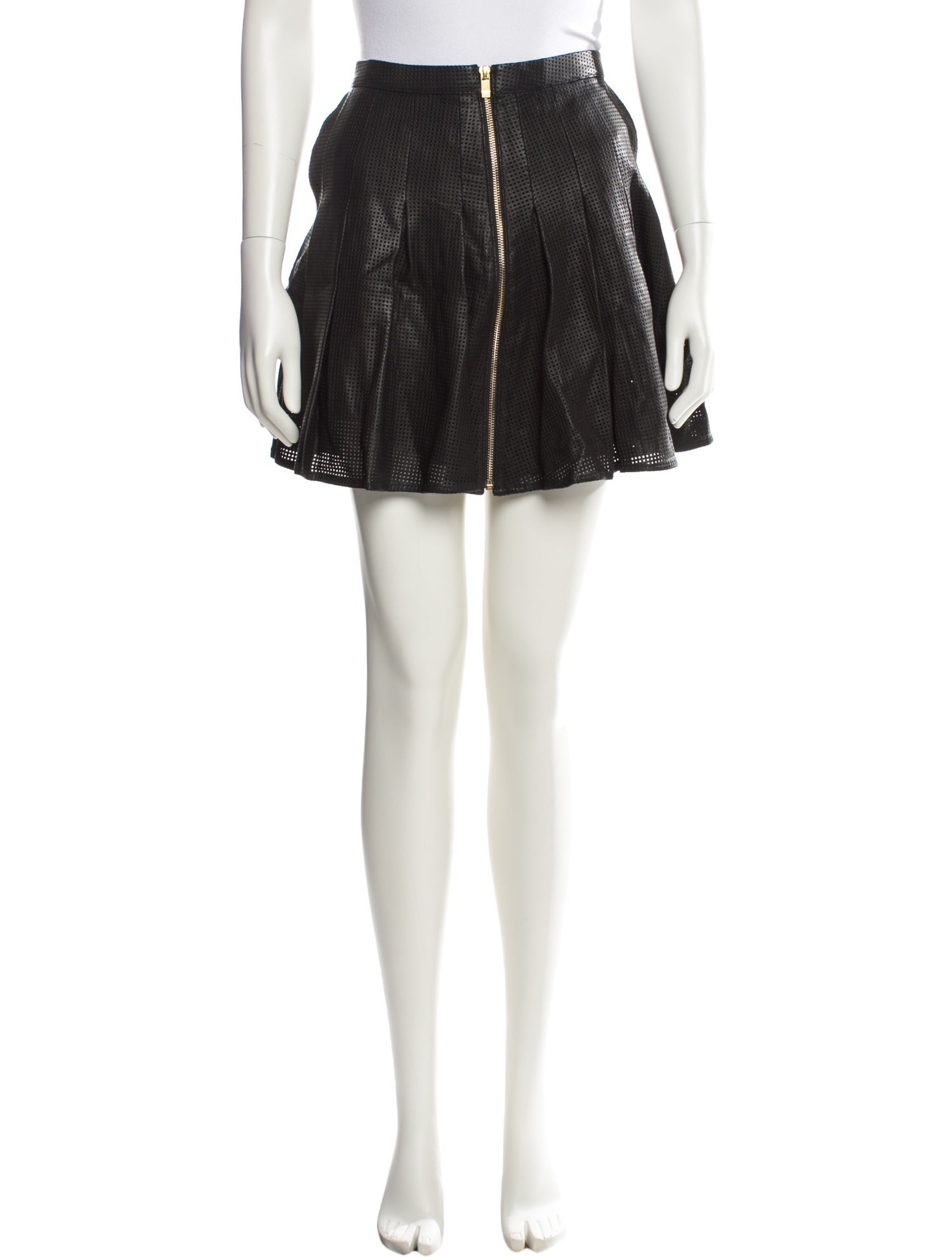 Diane von Furstenberg Leather Mini Skirt