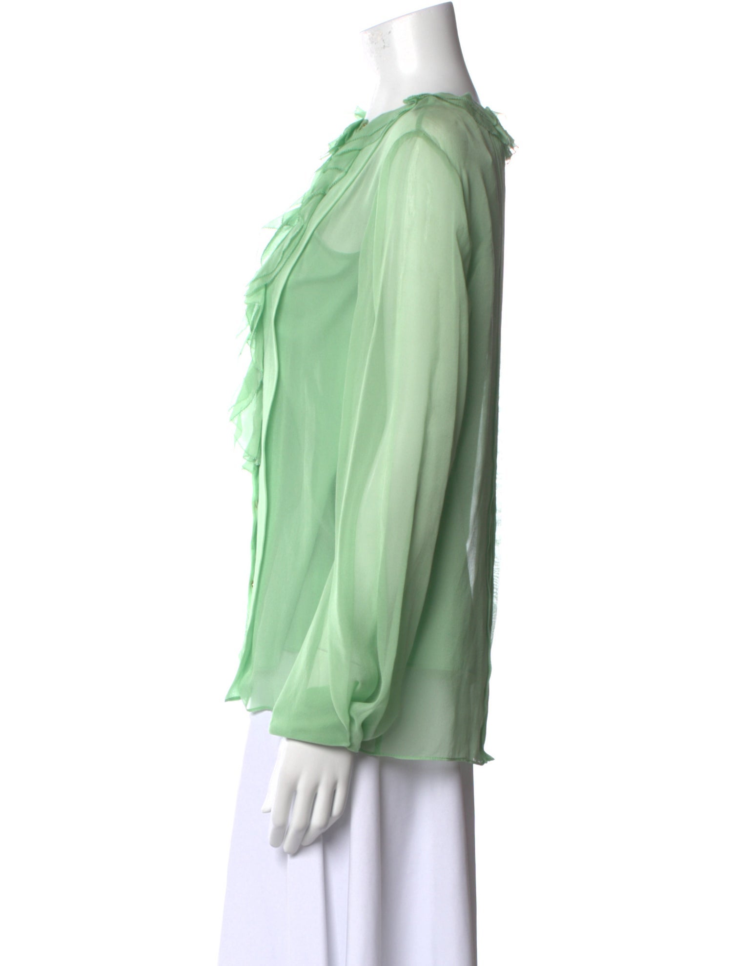 Diane von Furstenberg Scoop Neck Long Sleeve Blouse w/ Tags