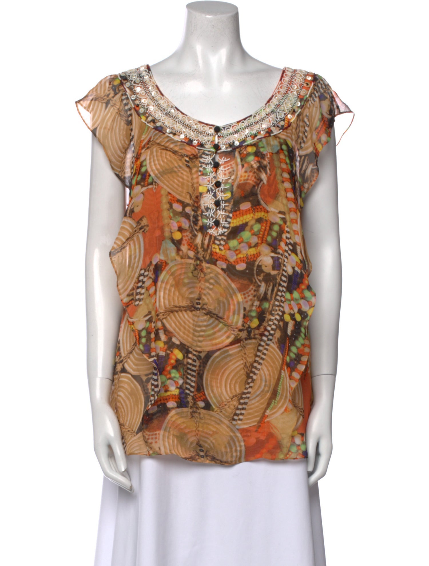 Diane von Furstenberg Silk Printed Blouse