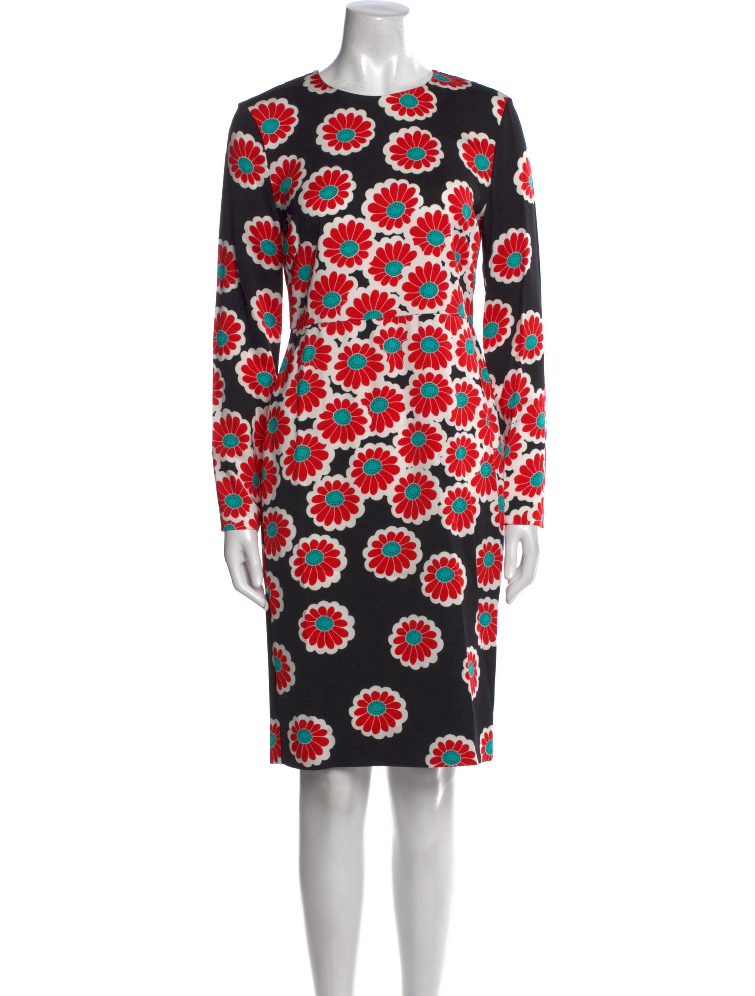 Diane von Furstenberg Floral Print Knee-Length Dress w/ Tags