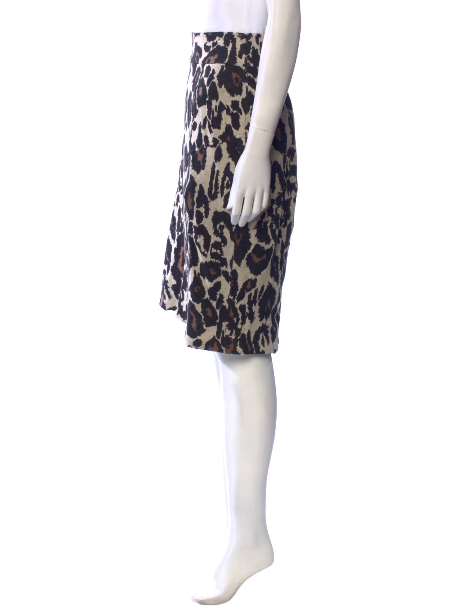 Diane von Furstenberg Animal Print Knee-Length Skirt